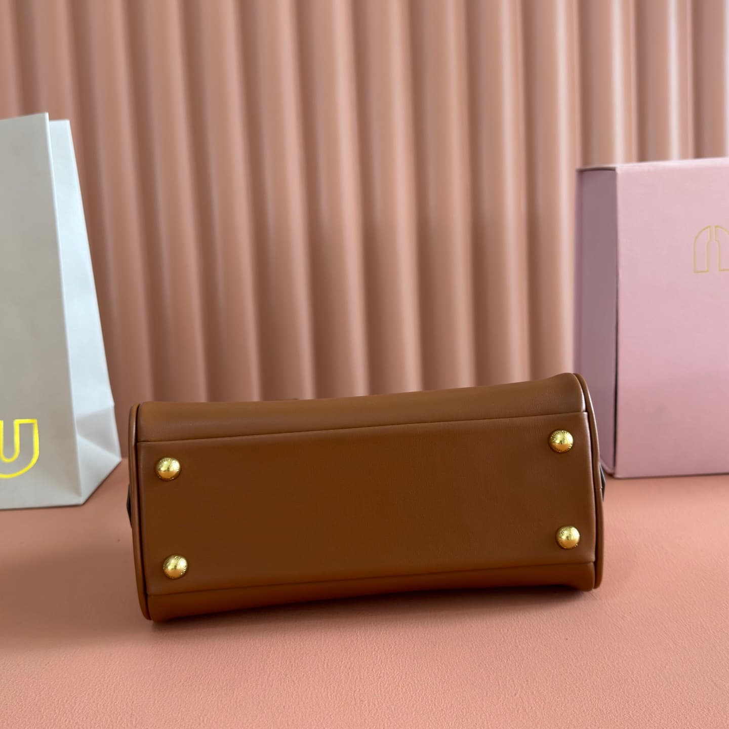 Miu Miu Brown Beau Leather Bag 5BB192 High