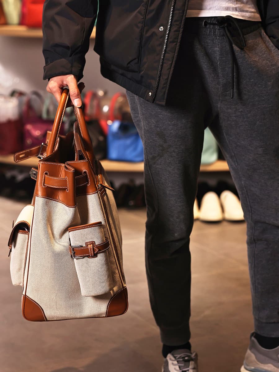 Hermes Birkin Cargo bag 40 Canvas & Swift Leather WAX High