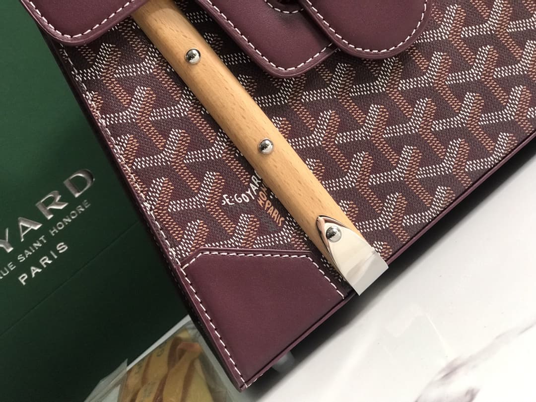 Saïgon PM Bag Goyardine Canvas & Clamecy Cowhide Burgundy High