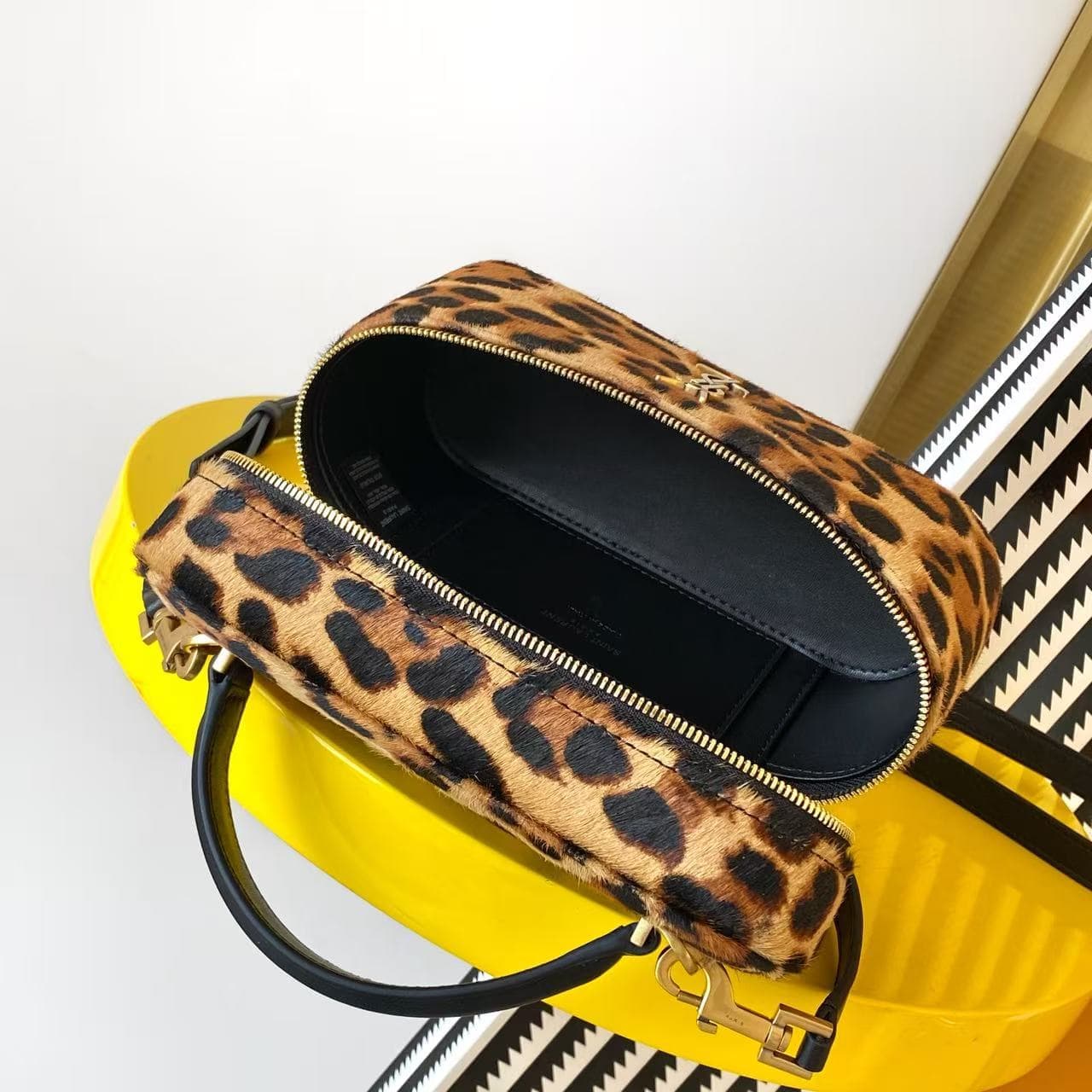 GABY VANITY BAG In Leopard-Print Lambskin Hair High