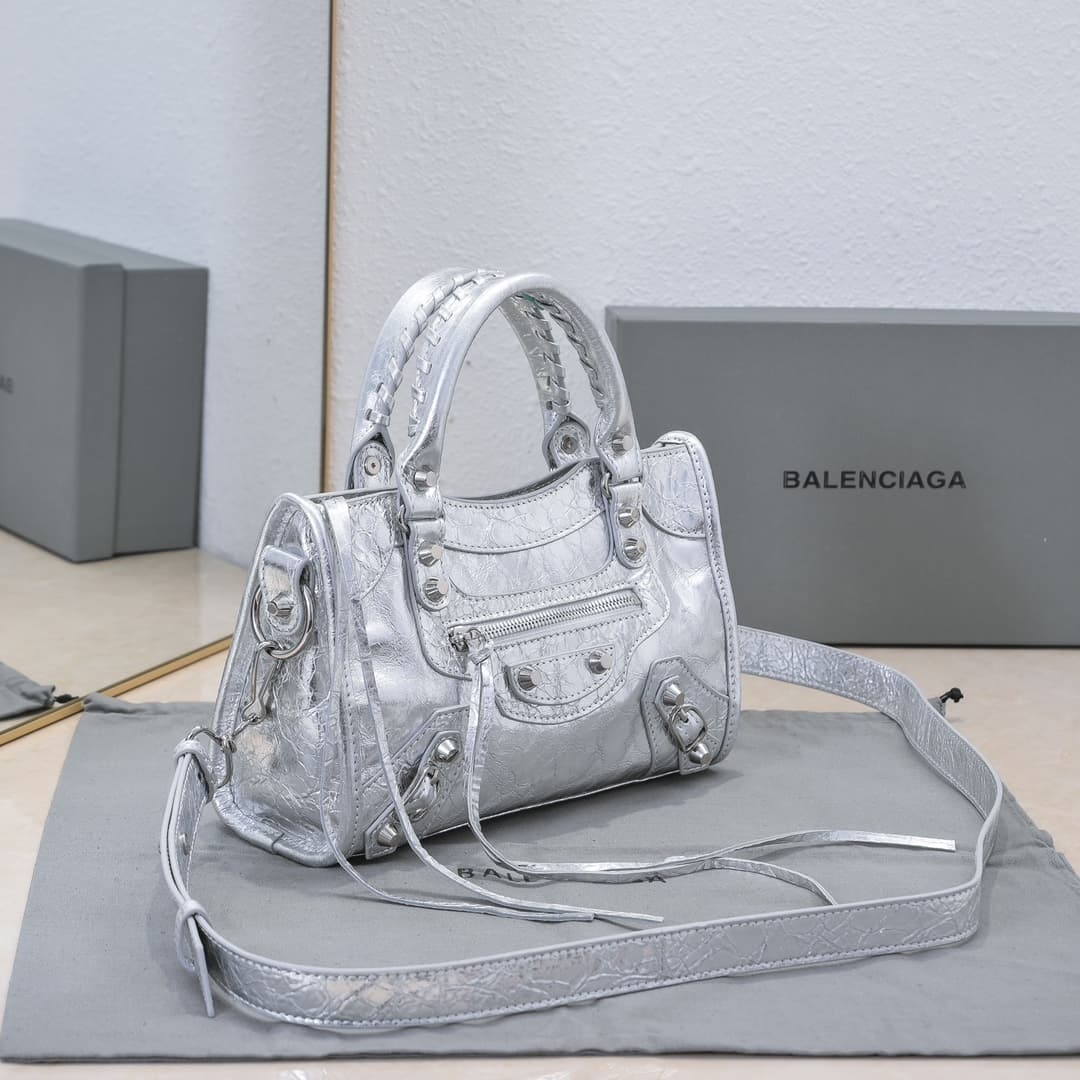 WOMEN'S LE CITY MINI BAG Lambskin & Silver Metal High