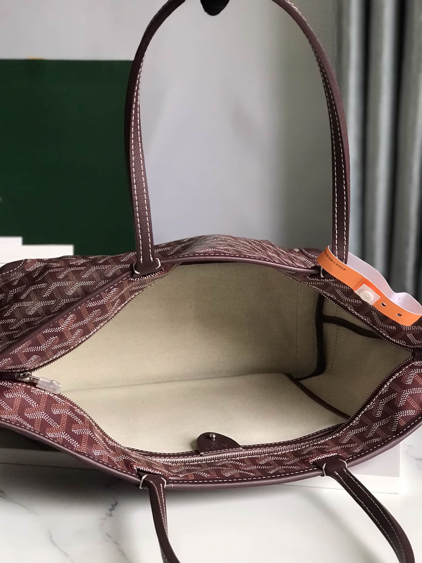 ARTOIS PM BAG Goyardine Canvas & Chevroches Calfskin Burgundy High