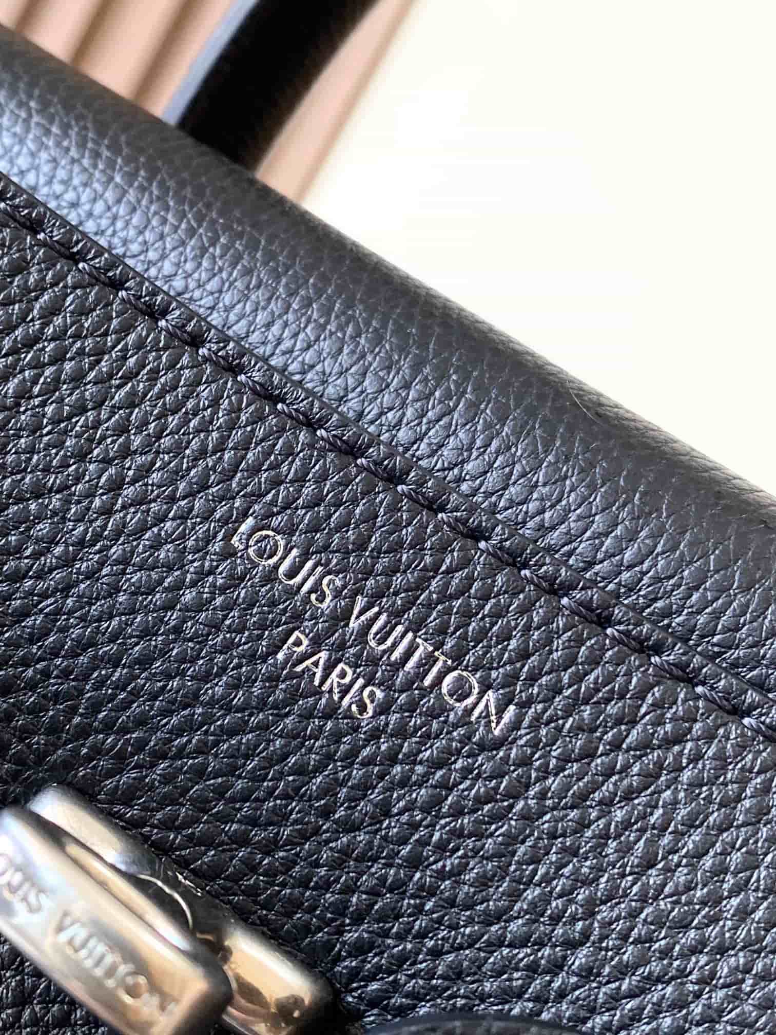 Louis Vuitton Steamer 30 Black LV Touch calfskin leather M27061 TOP