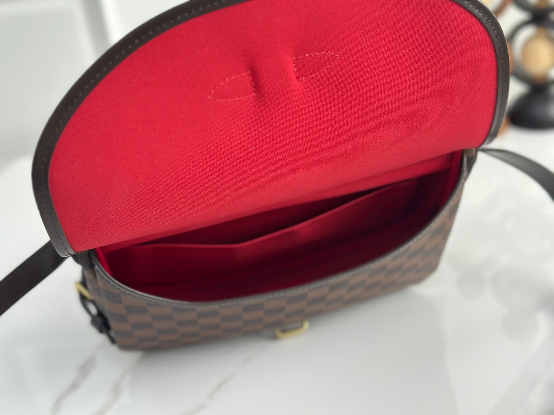 Louis Vuitton Damier Ebene Saumur messenger bag N48080 High