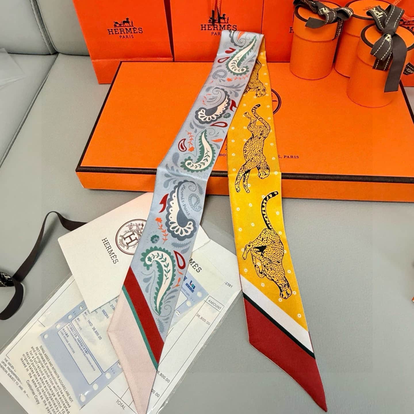Hermes Guepards Bandana Twilly