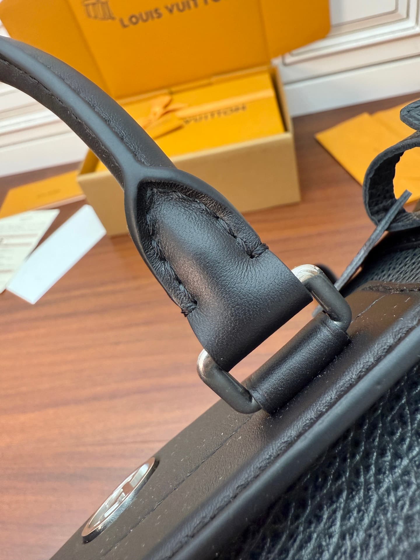 Louis Vuitton LV Biker MM Black Lambskin leather M14700 TOP