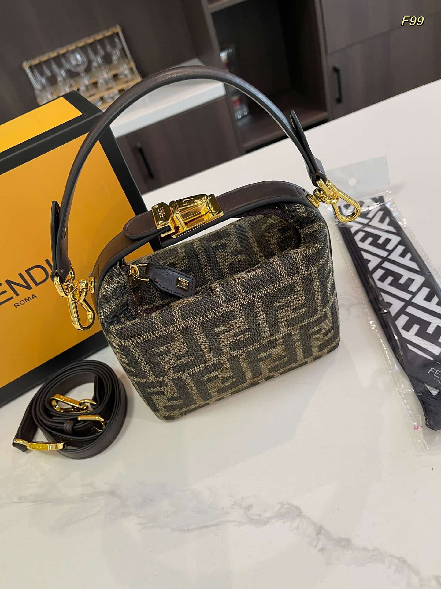 Fendi Zucca Mini Shoulder Bag