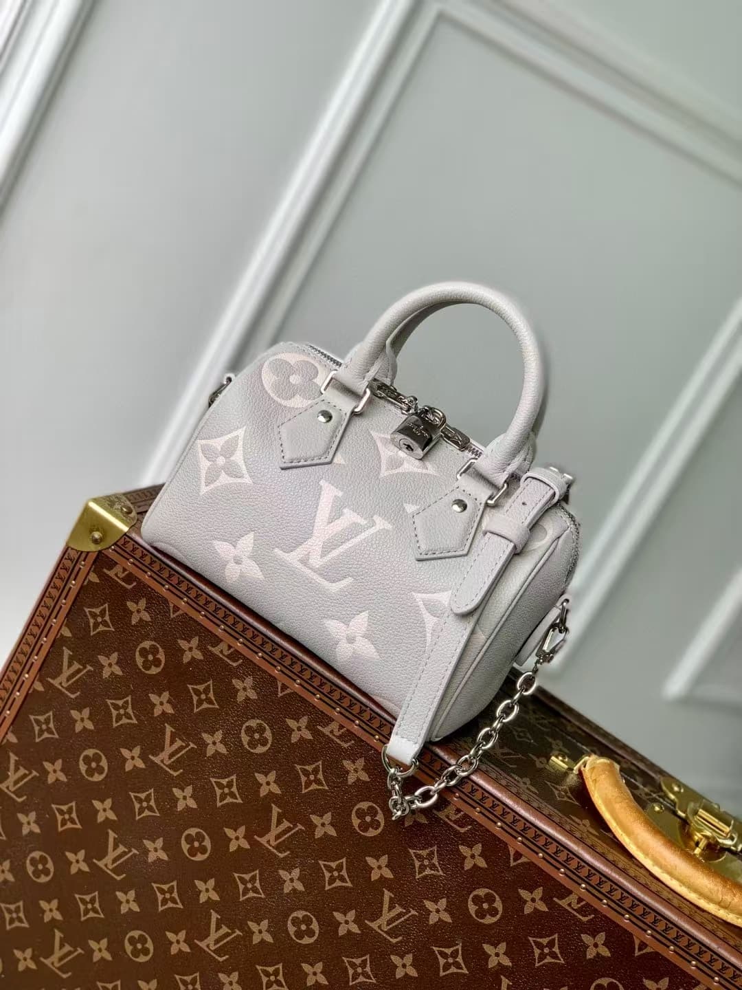 Louis Vuitton Speedy Bandoulière 20 Bicolor Monogram Empreinte leather M14207 High