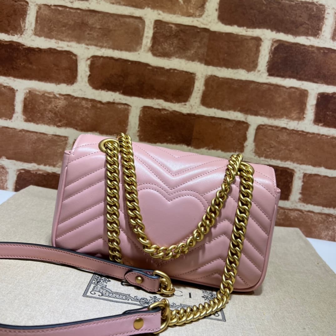 GG Marmont mini matelassé shoulder bag pink 446744 High