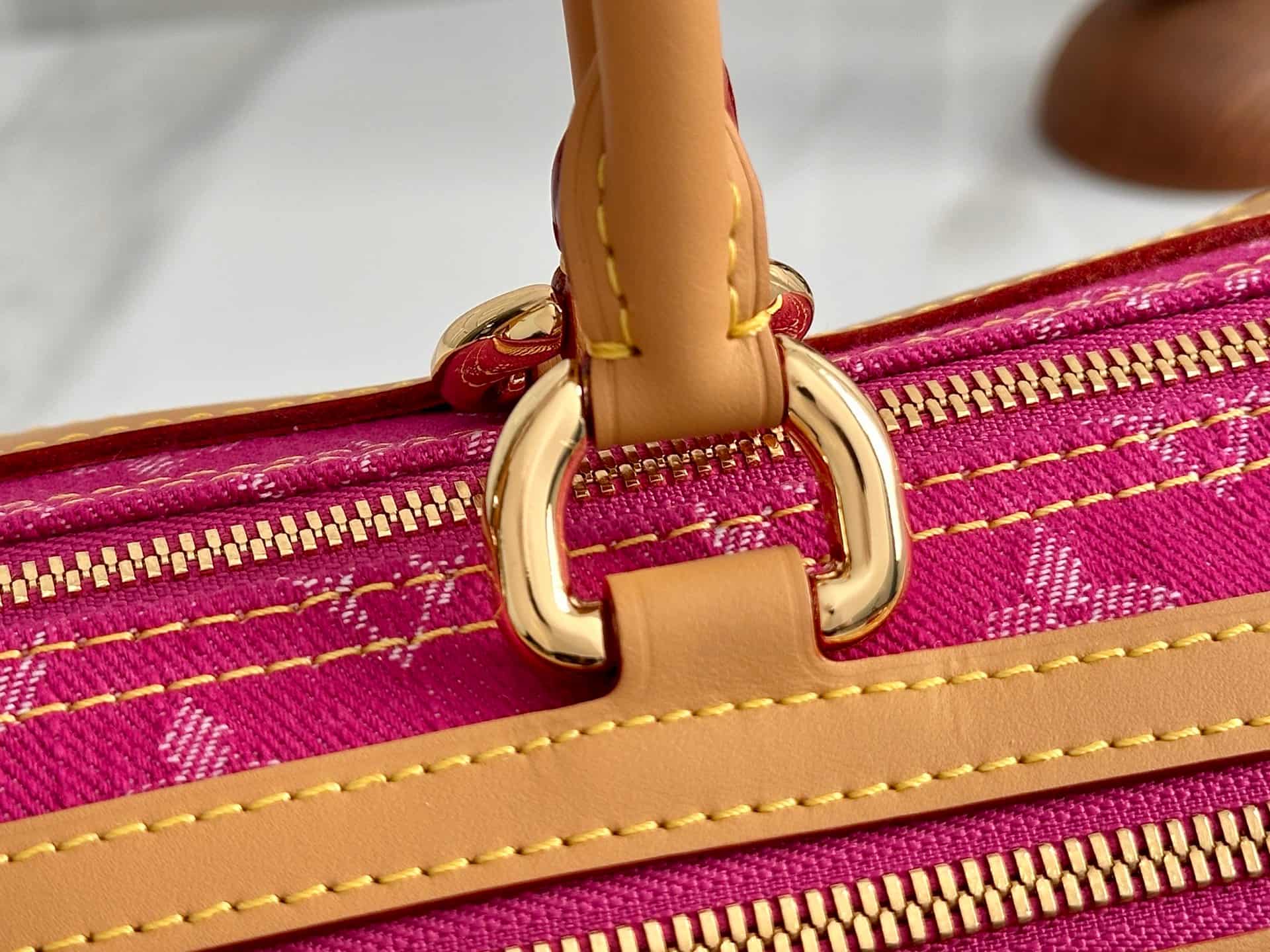 Louis Vuitton Neo Speedy Handbag in Fuchsia Denim M95215 High