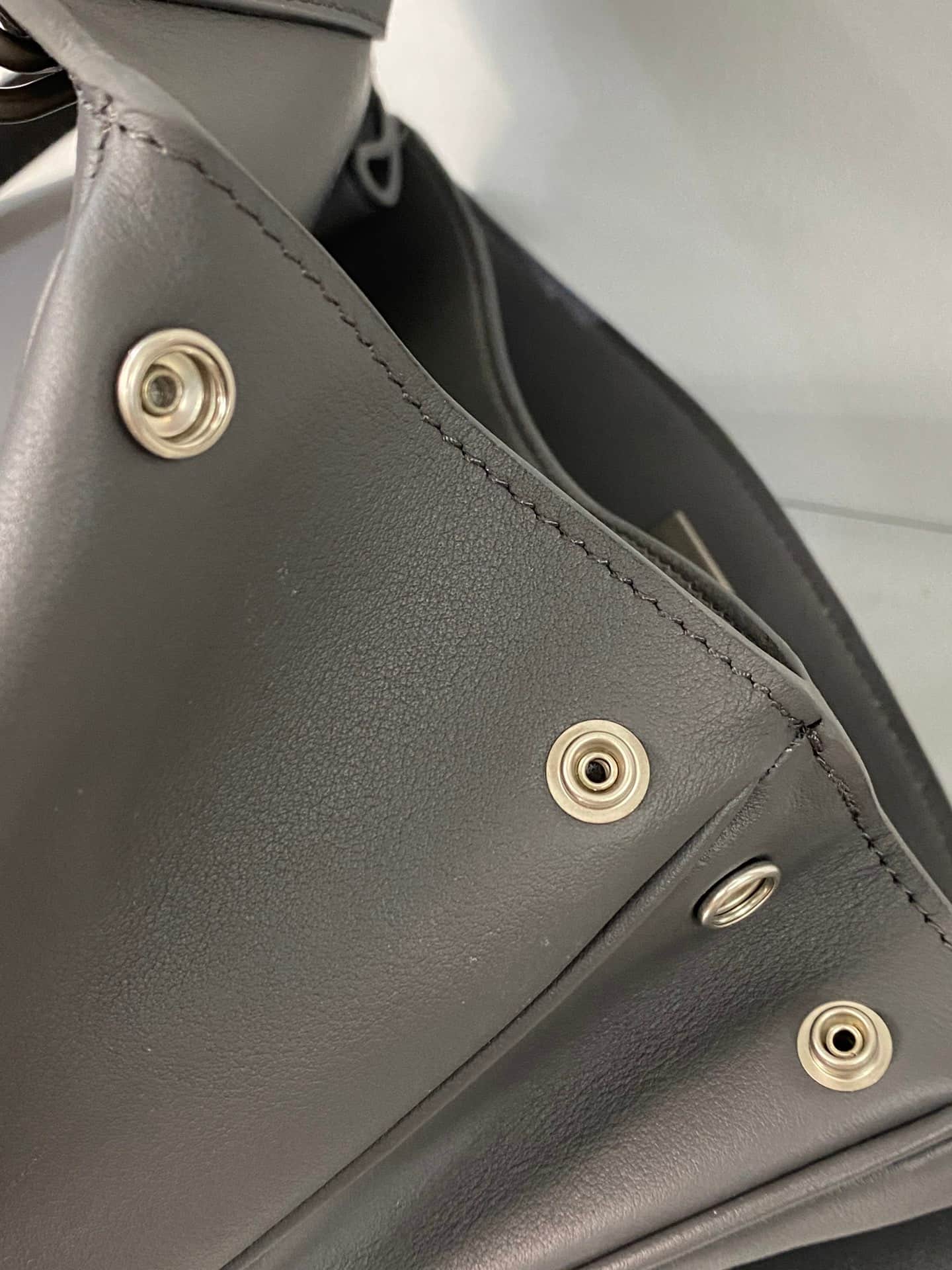 Balenciaga Rodeo Small Bag in Grey Leather With Silver-Tone Metal TOP