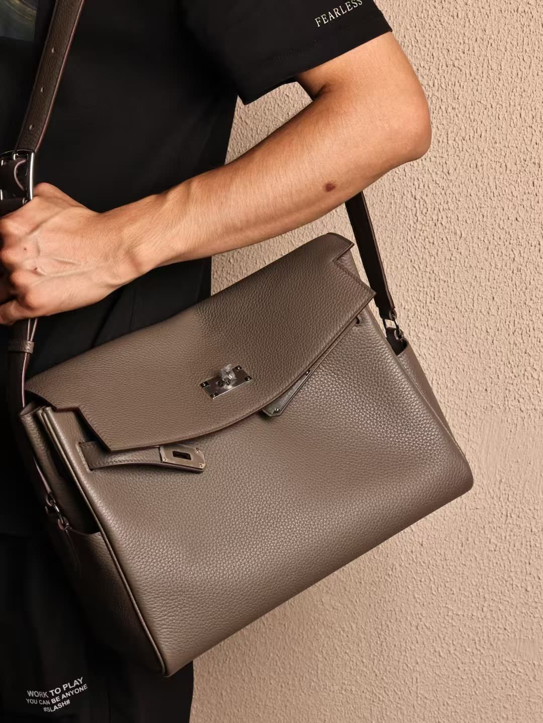 Hermes Kelly Messenger GM Togo Leather WAX Customizing Style