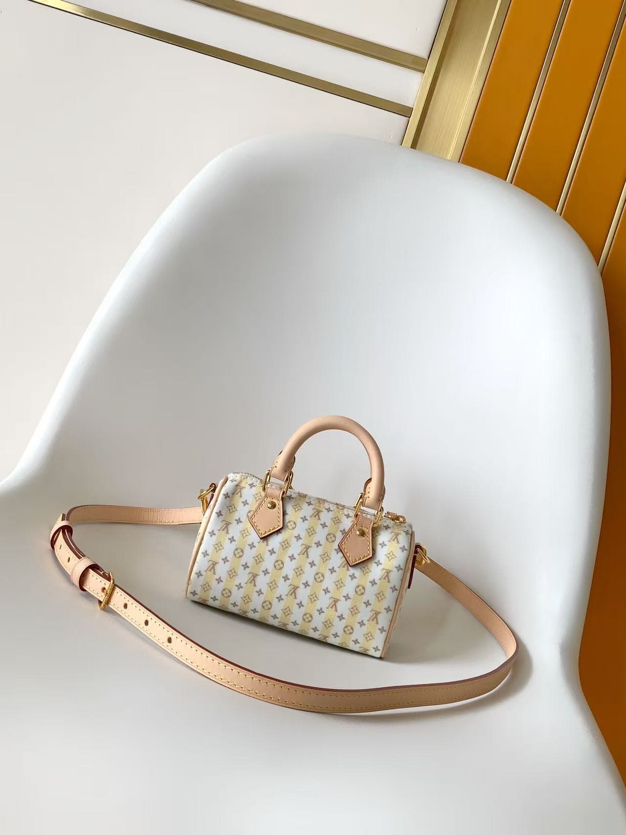 Louis Vuitton Nano Speedy LV Stamp Banana Coated canvas M29030 High