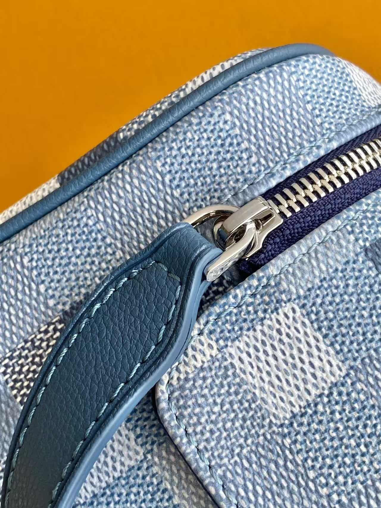 Louis Vuitton Dopp Kit Denim Blue Damoflage coated canvas M28847 High