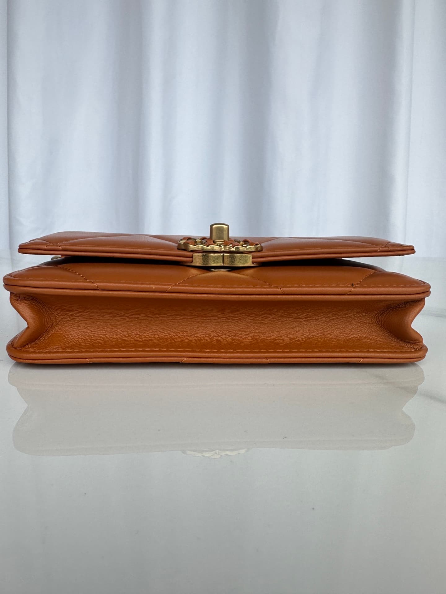 Chanel Wallet on Chain Lambskin Leather & Gold-Tone Metal Caramel AP0957 A