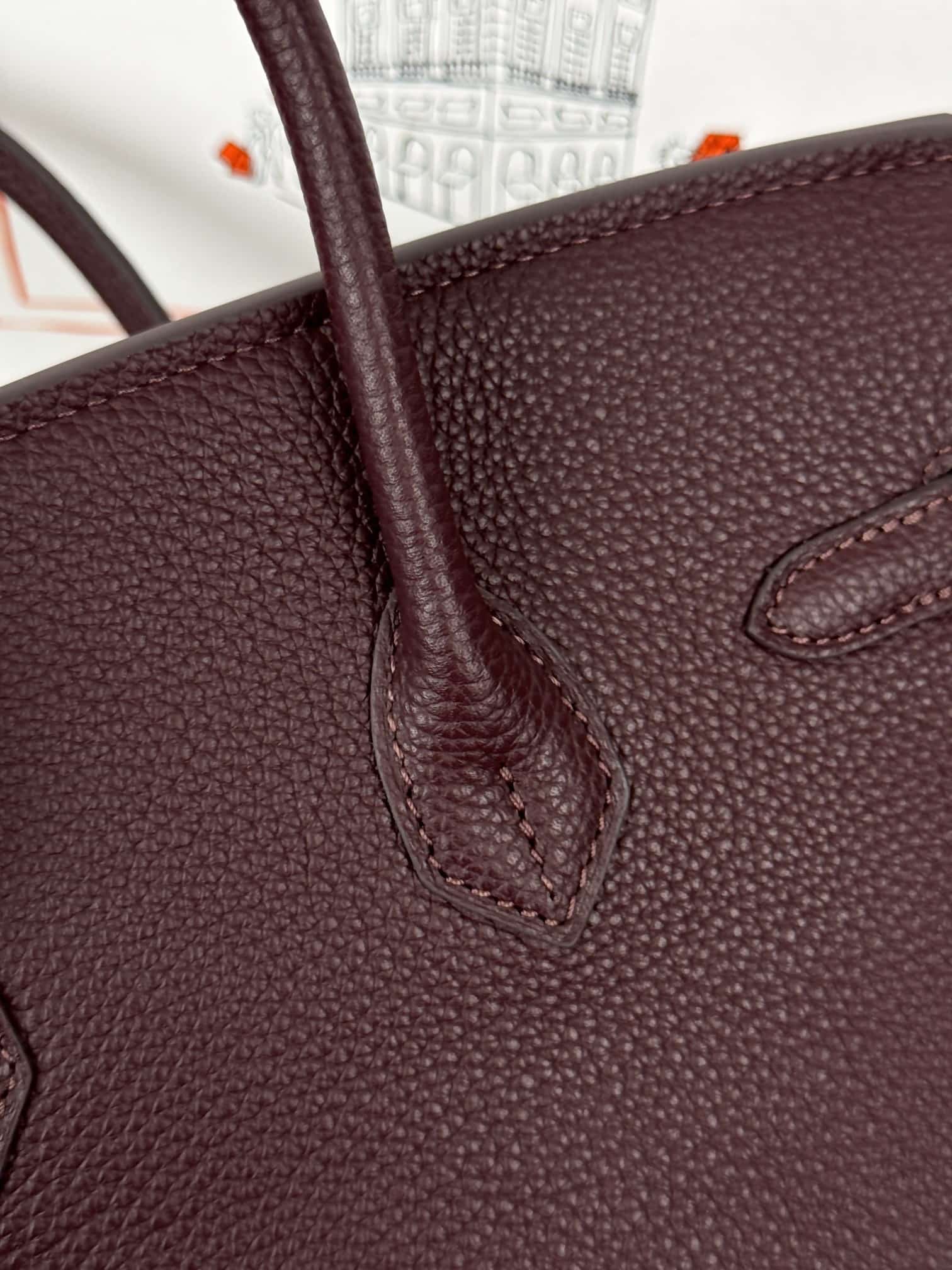 Hermes Birkin 25/30 Bag Togo Calfskin Leather High