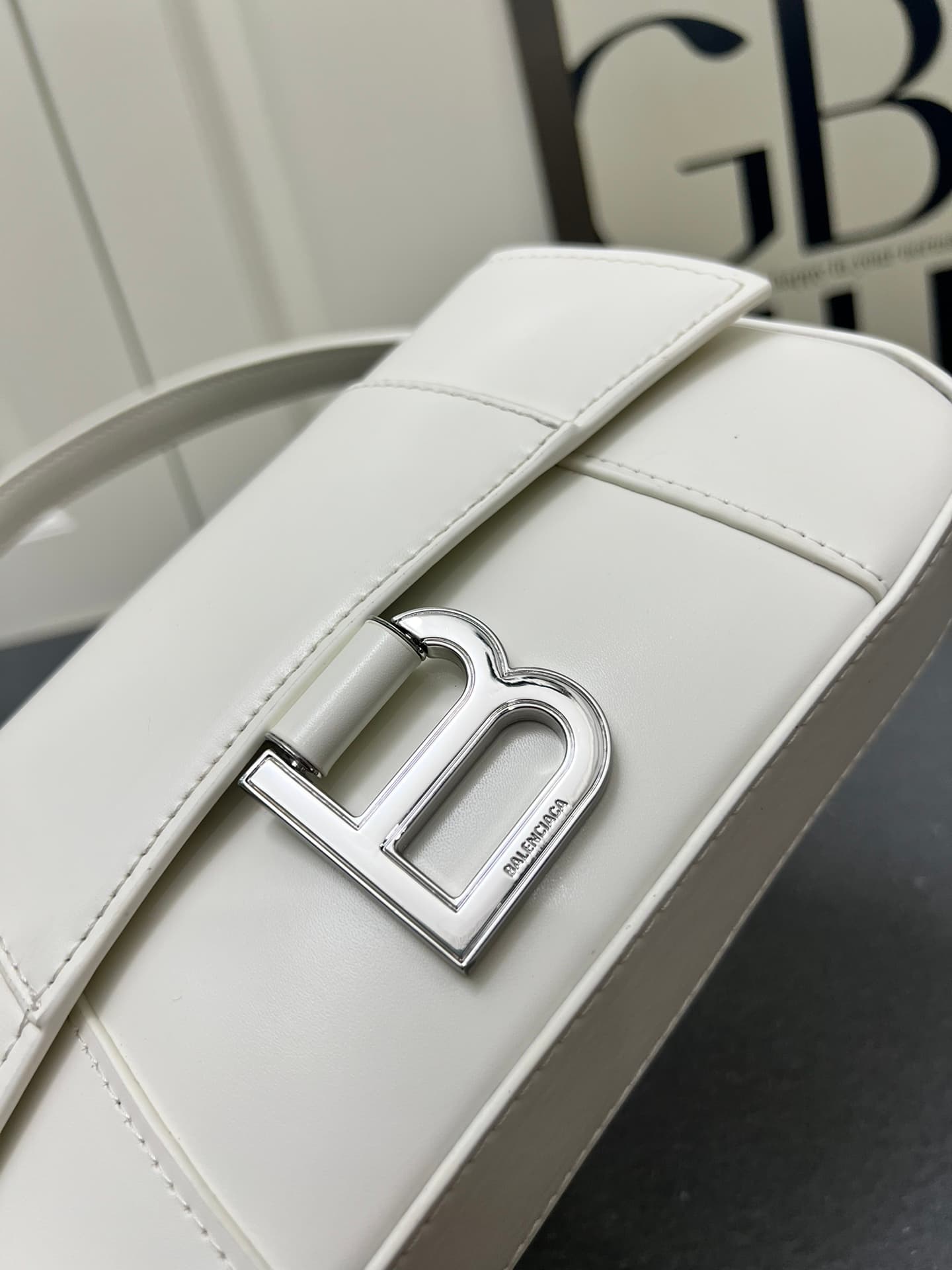 Balenciaga Hourglass sling bag white High