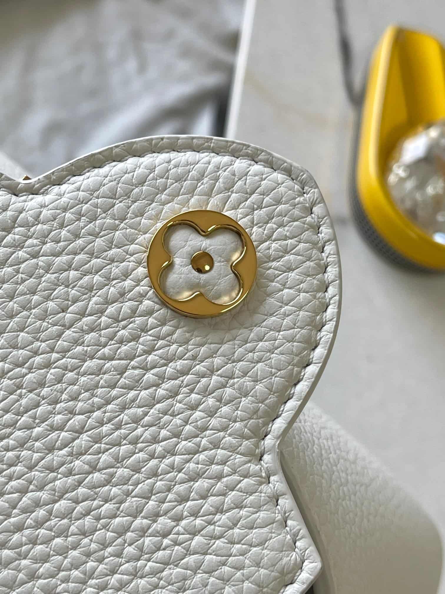 Louis Vuitton Capucines Mini Taurillon Leather M21416 Snow White Top