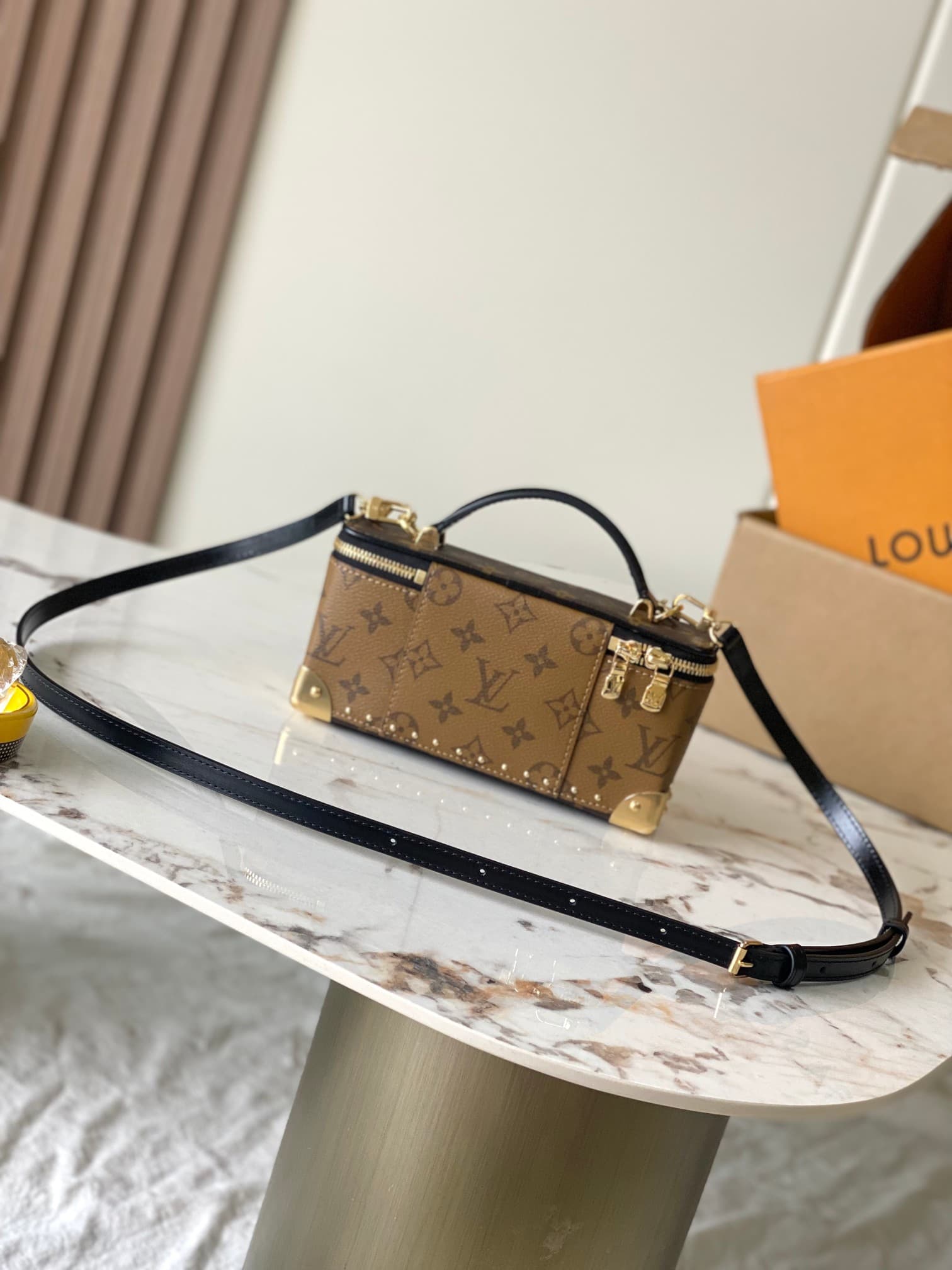 Louis Vuitton Vanity Pouch Trunk Monogram Reverse Coated canvas M29548 TOP