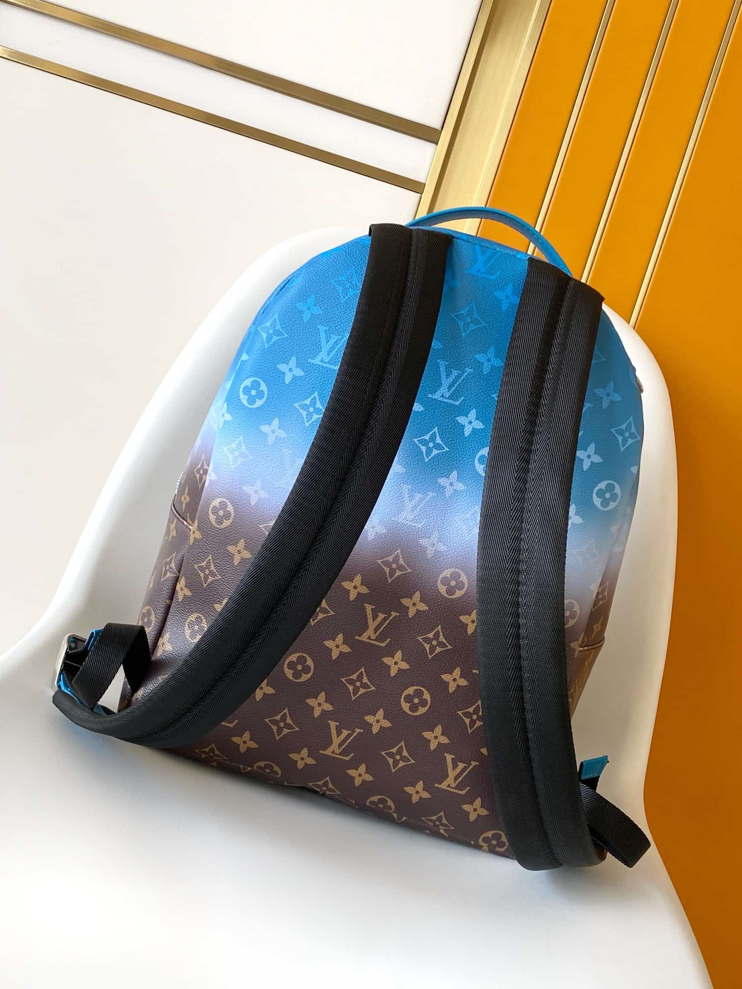Louis Vuitton Discovery Backpack PM Blue Monogram Pigment coated canvas M28025 High