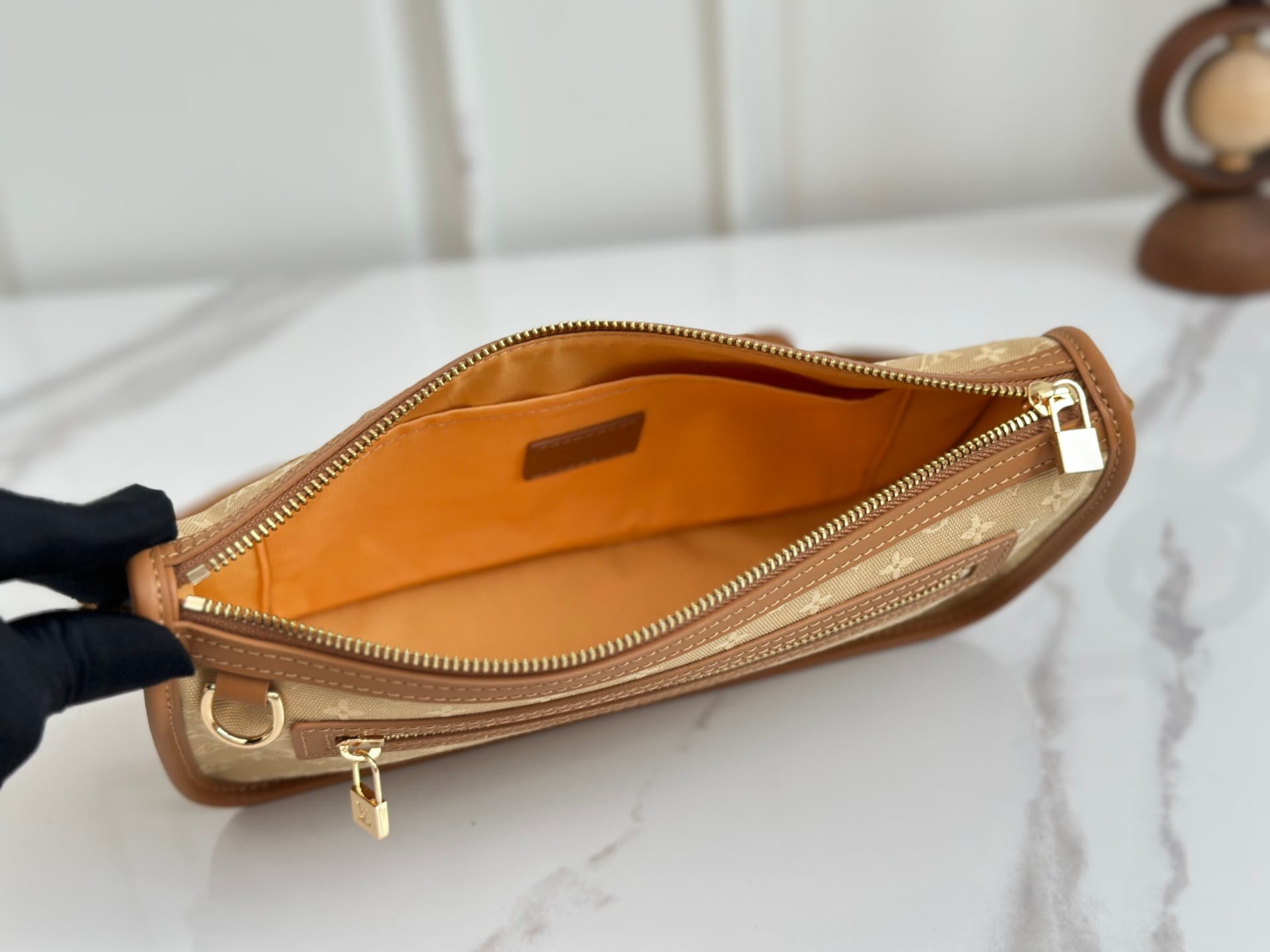 Louis Vuitton Mini Lin Pochette Kathleen Monogram Canvas Yellow M92333 High