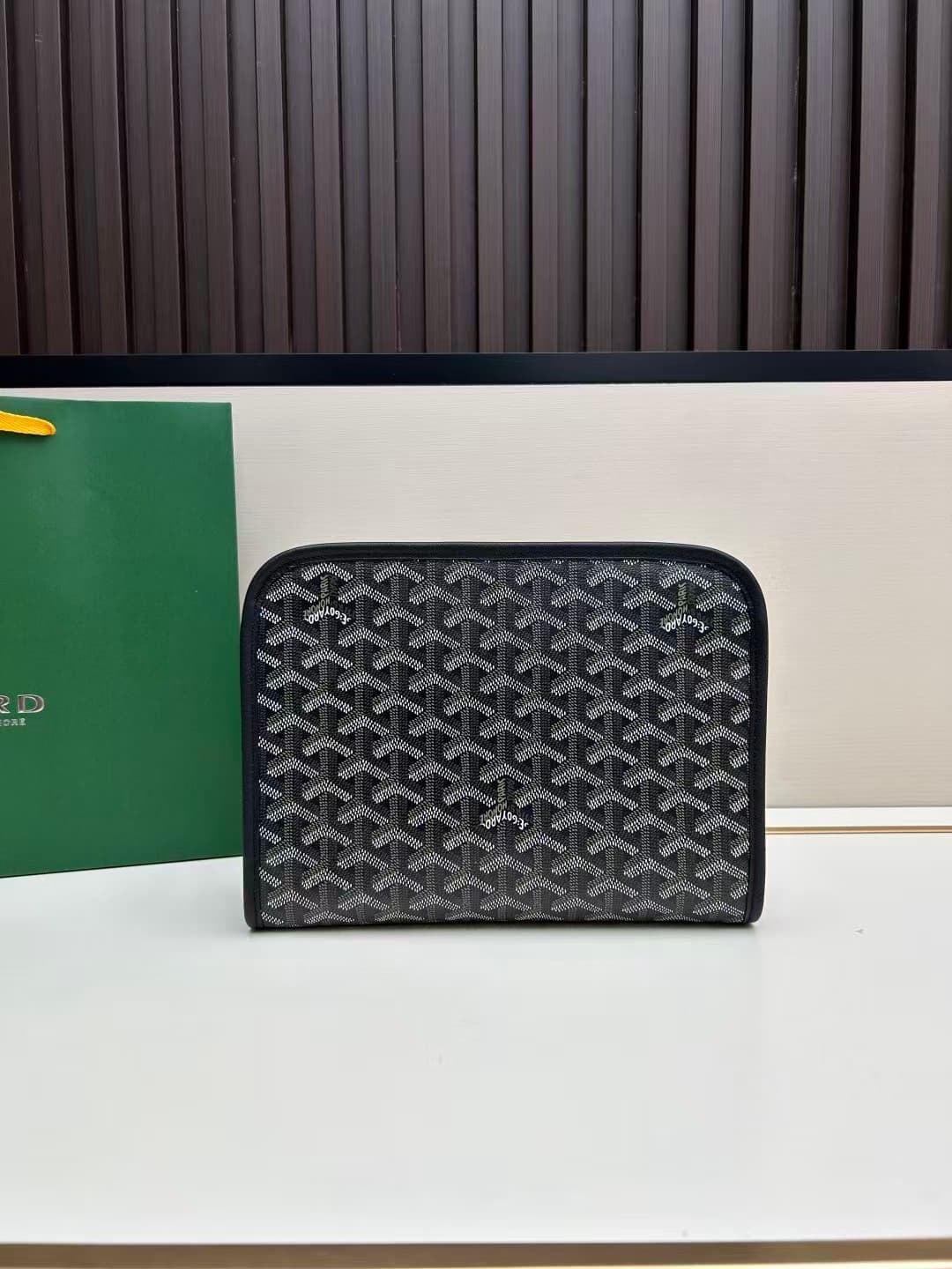 Goyard Jouvence Small Toiletry Bag in Navy Blue Goyardine Canvas High