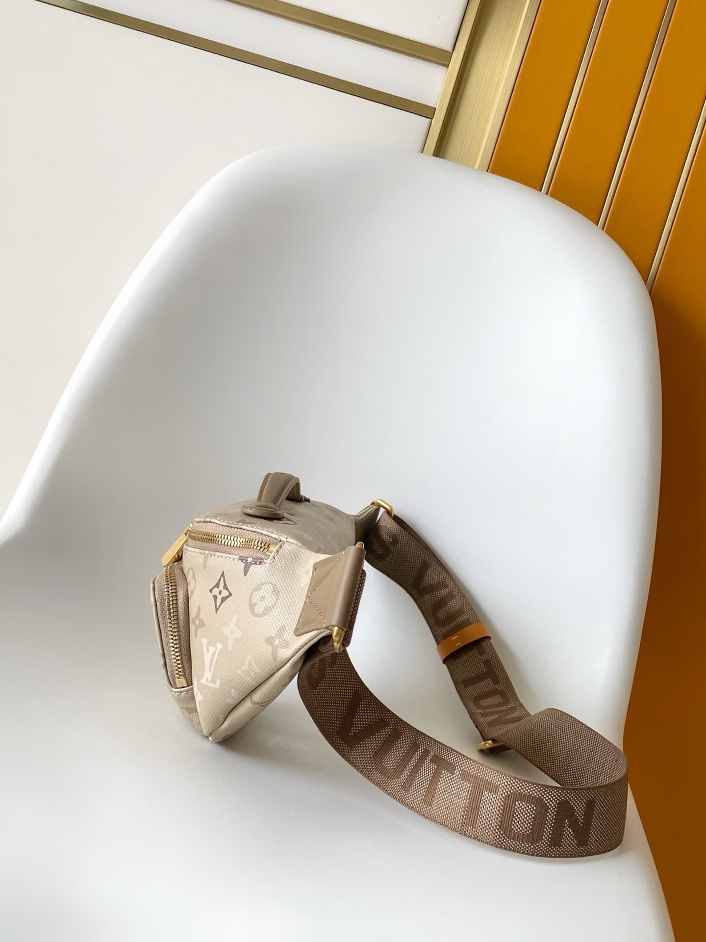 Louis Vuitton Rush Bumbag Sand Beige Monogram Heritage M29274 High