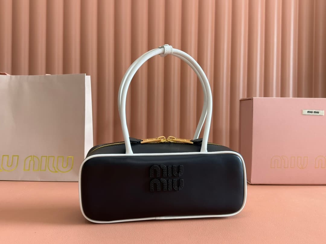 Miu Miu Contrast Beau Bag Black/White 5BB173 TOP