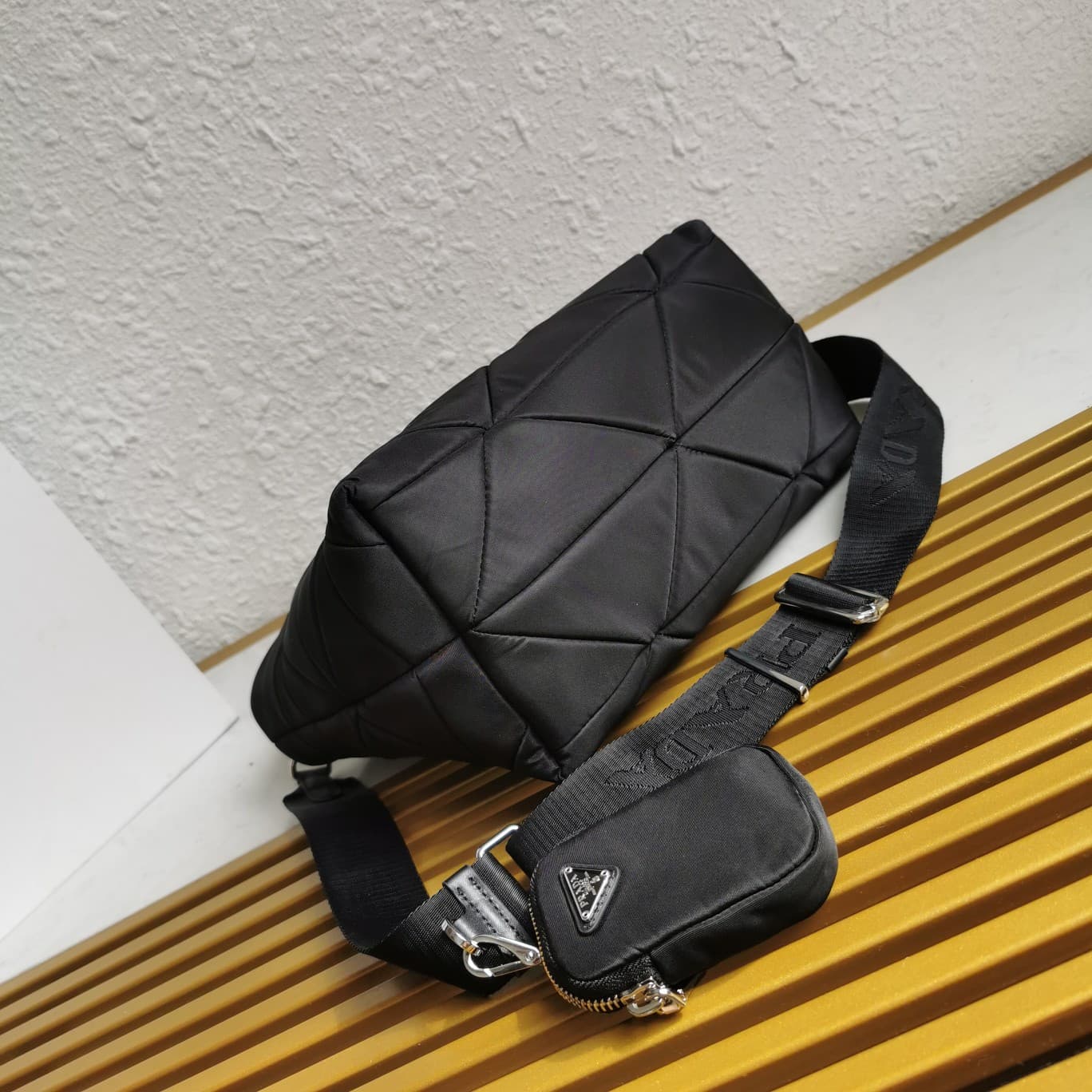 Prada Black padded Re-Nylon tote bag 1BG380 High