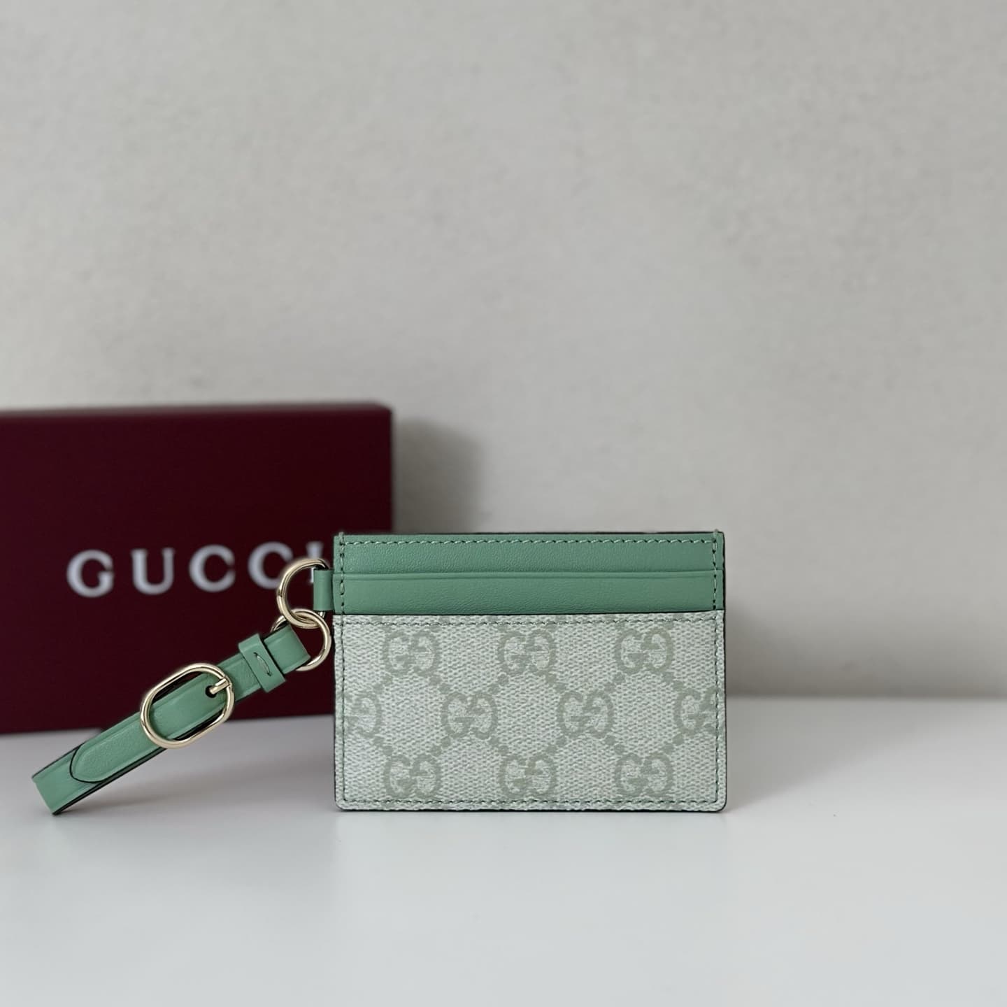 GG Emblem card case with strap 819121 High