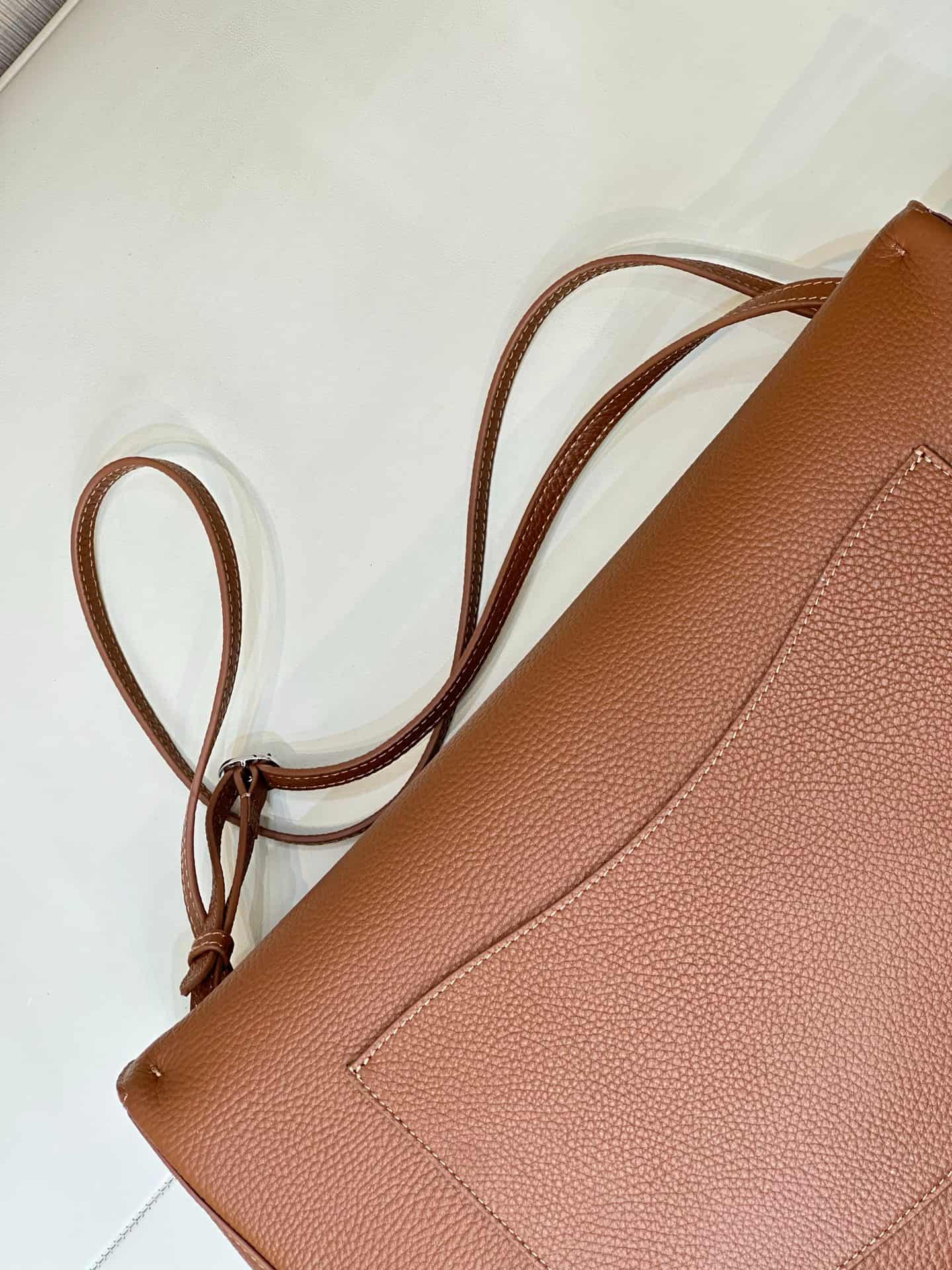 Chanel Maxi Flapbag Grained Calfskin & Silver Metal Caramel AS6233 TOP