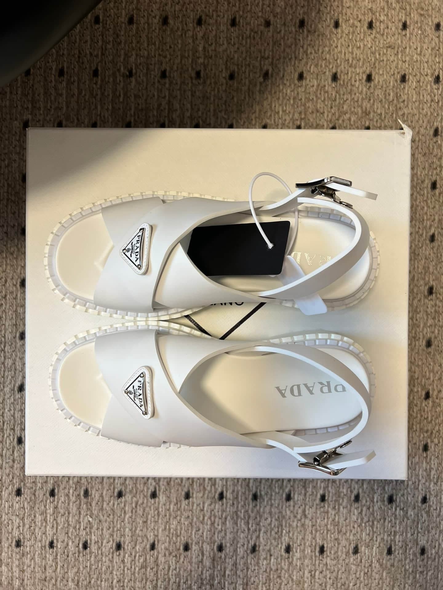 Prada Barley Rubber Sandal Shoes Women