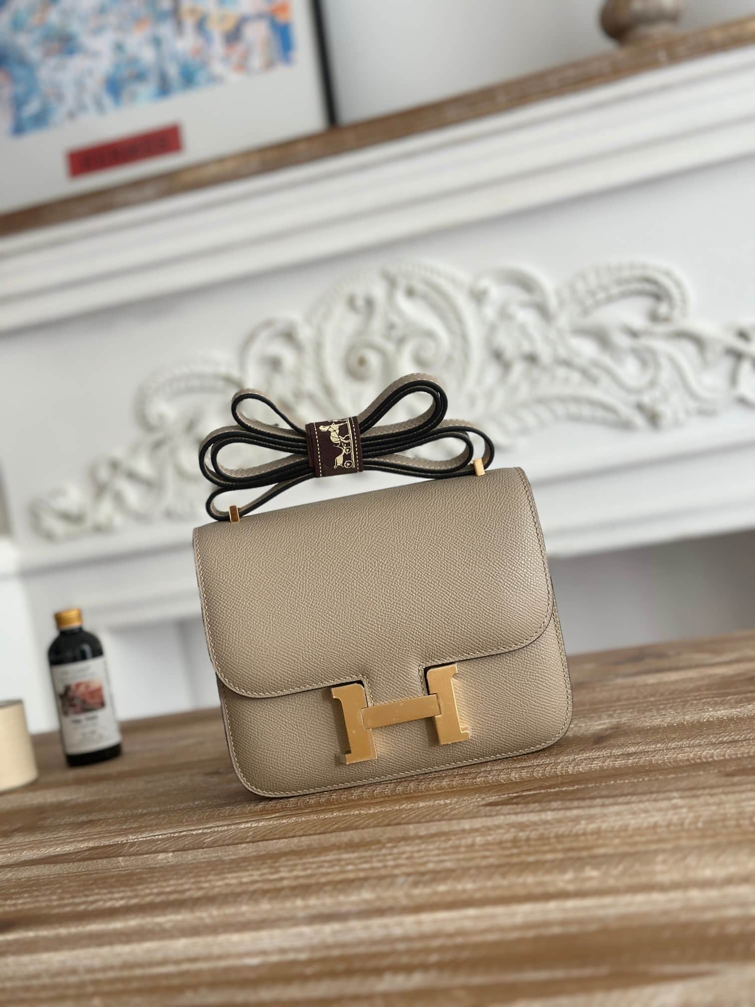 Hermes Mini Constance 18cm Epsom Bag WAX Trench High