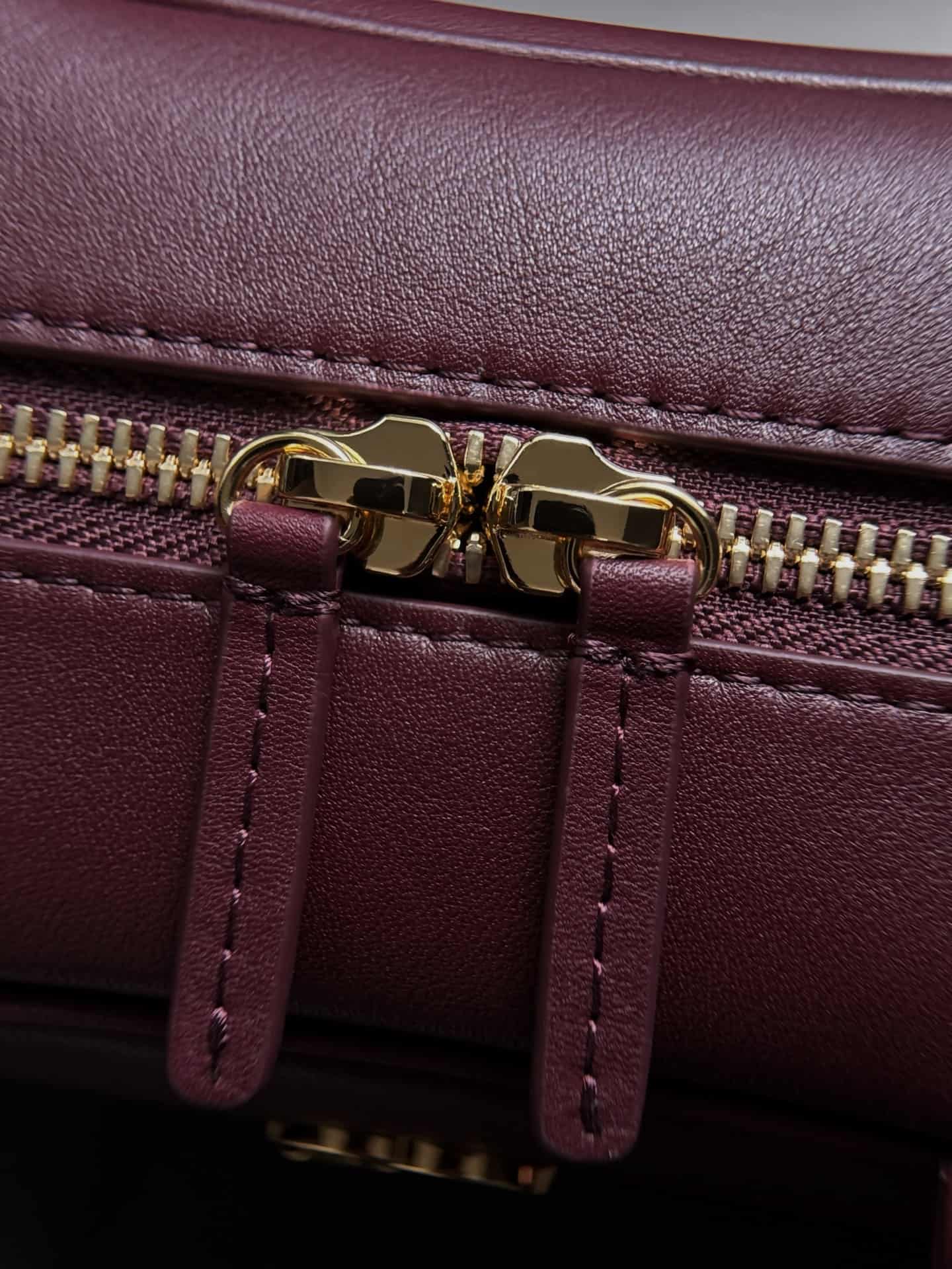 Chanel Large Bowling Bag Calfskin & Gold-Tone Metal Burgundy AS6580 High