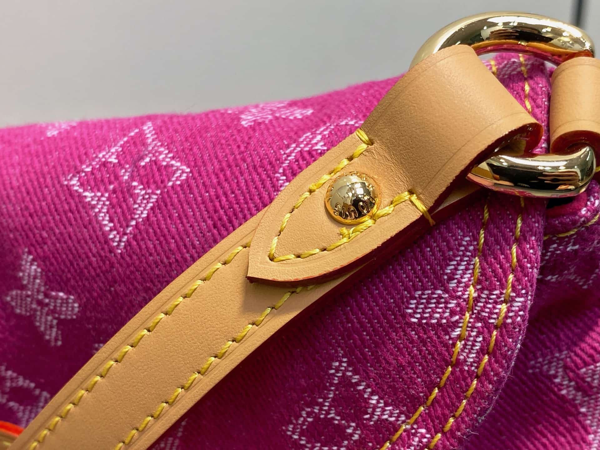Louis Vuitton Monogram Fuchsia Denim Mini Pleaty Bag M95216 High