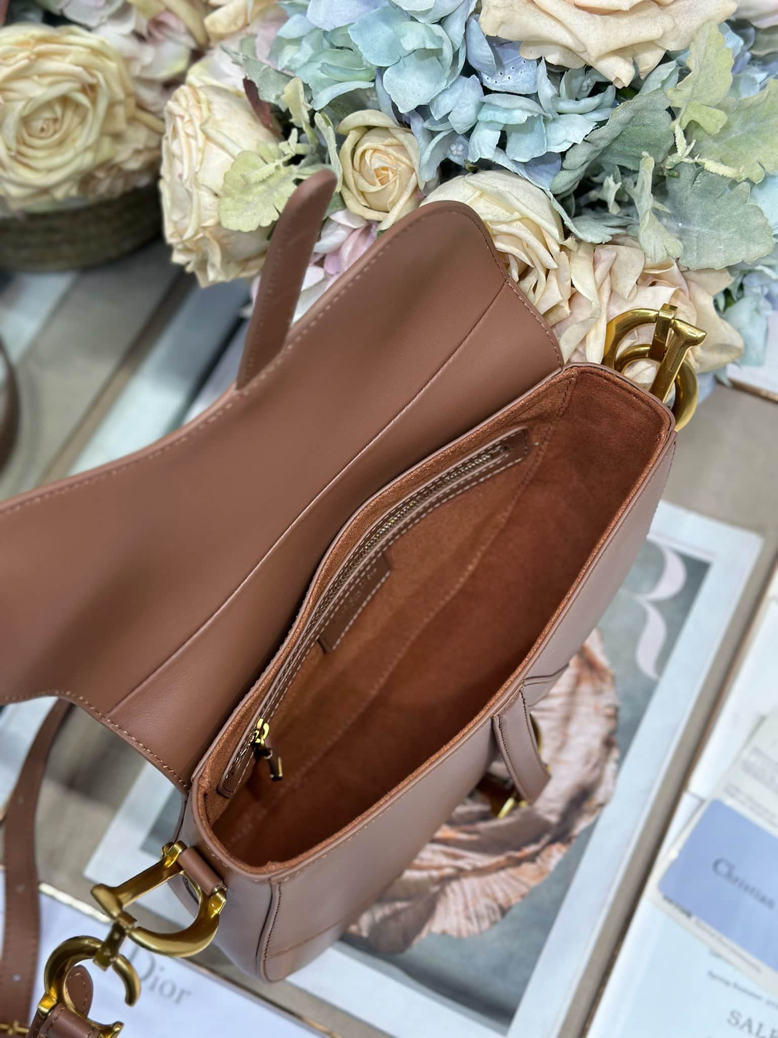 Mini SADDLE BAG Calfskin Brown High