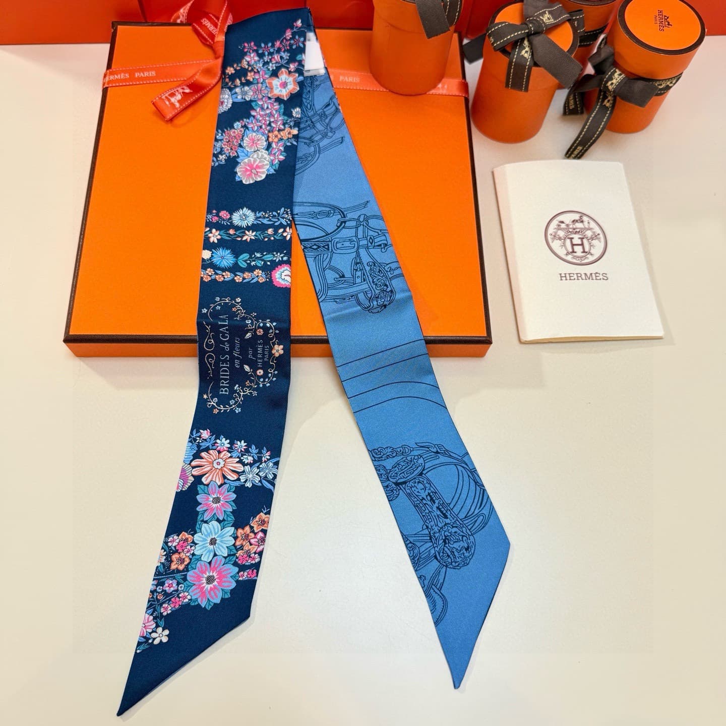 Hermès Brides de Gala en Fleurs Twilly