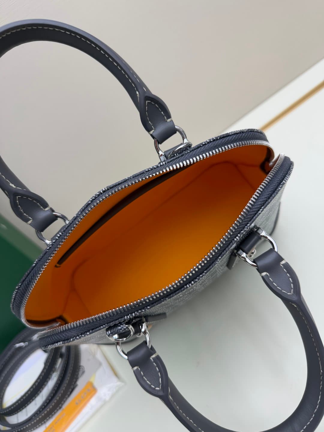 Goyard Vendôme mini bag in Goyardine coated canvas grey high