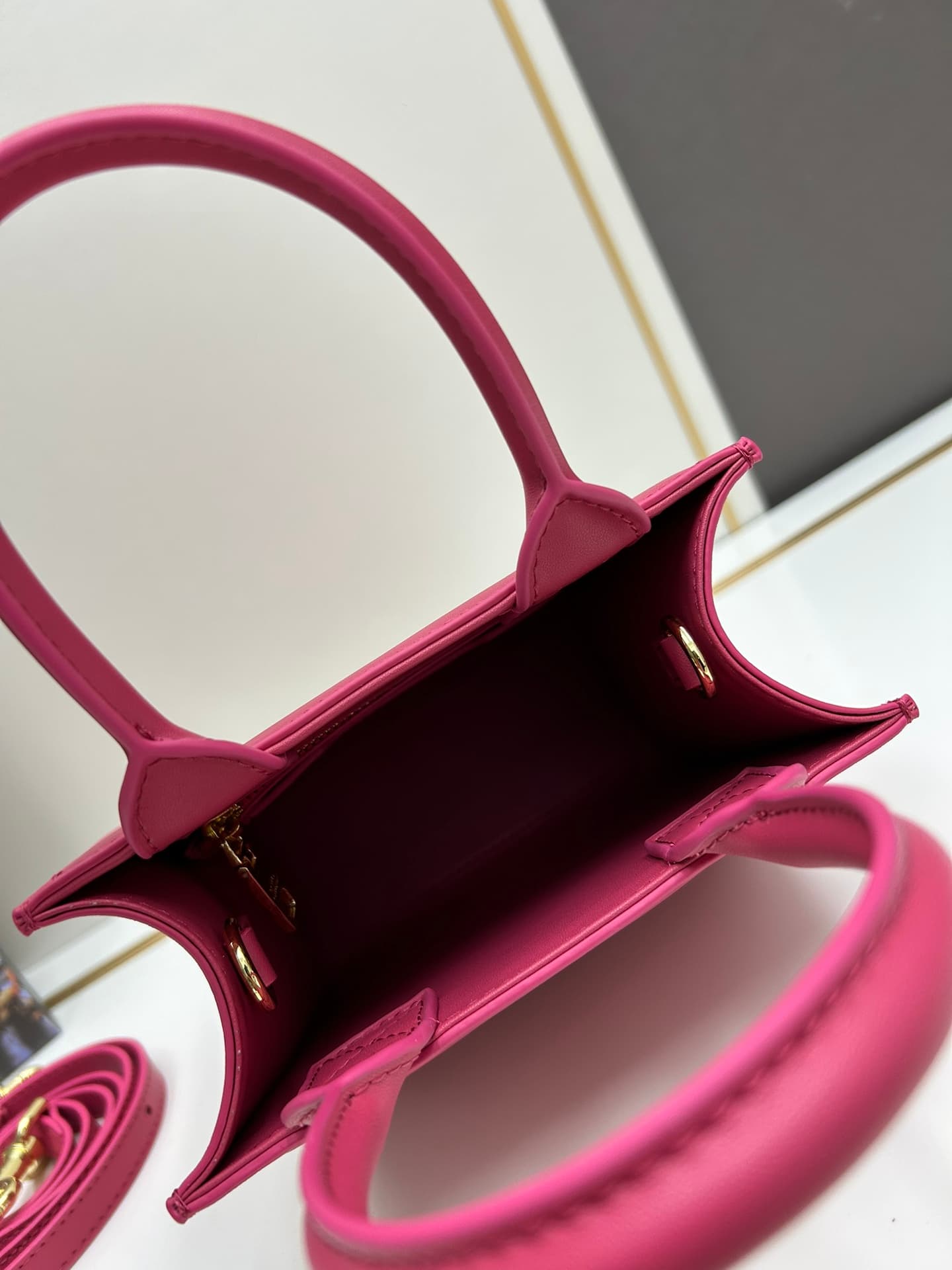 Dolce & Gabbana Mini DG Daily Tote Bag Plum Red Calfskin High