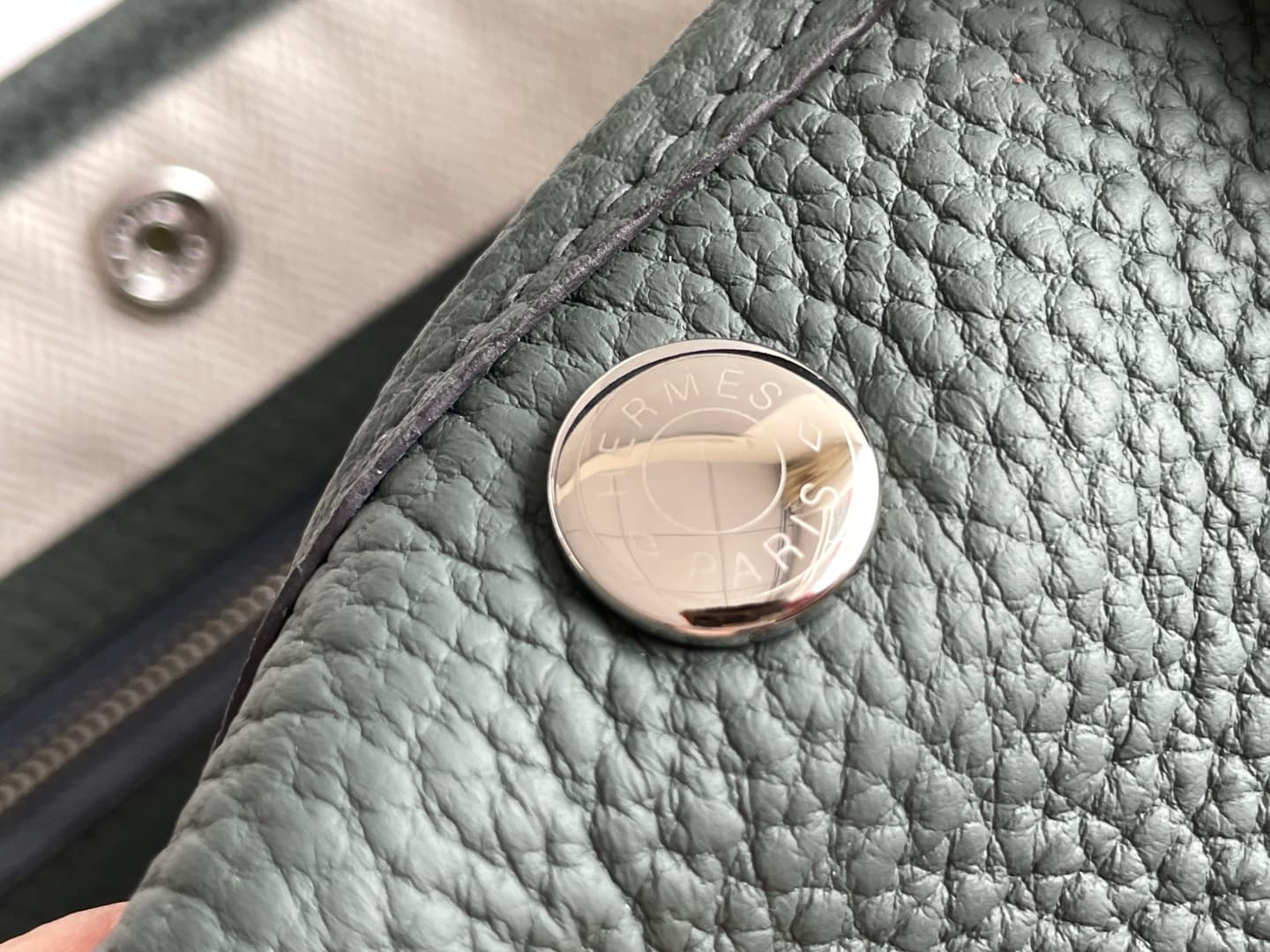 Hermes Garden Party 23 bag in Vert Amande Togo Leather WAX High