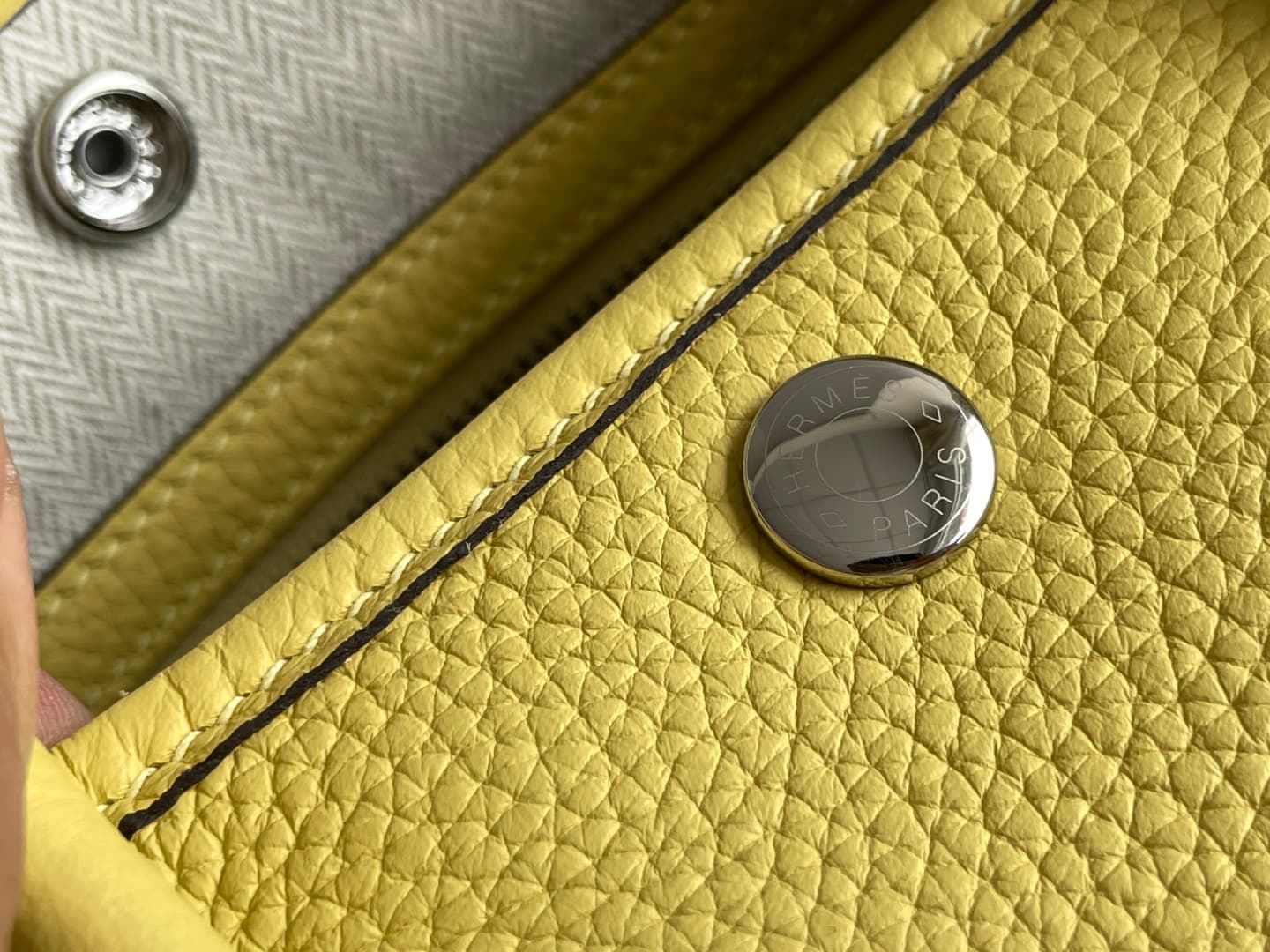 Hermes Garden Party 23 bag in Jaune Poussin Togo Leather WAX High