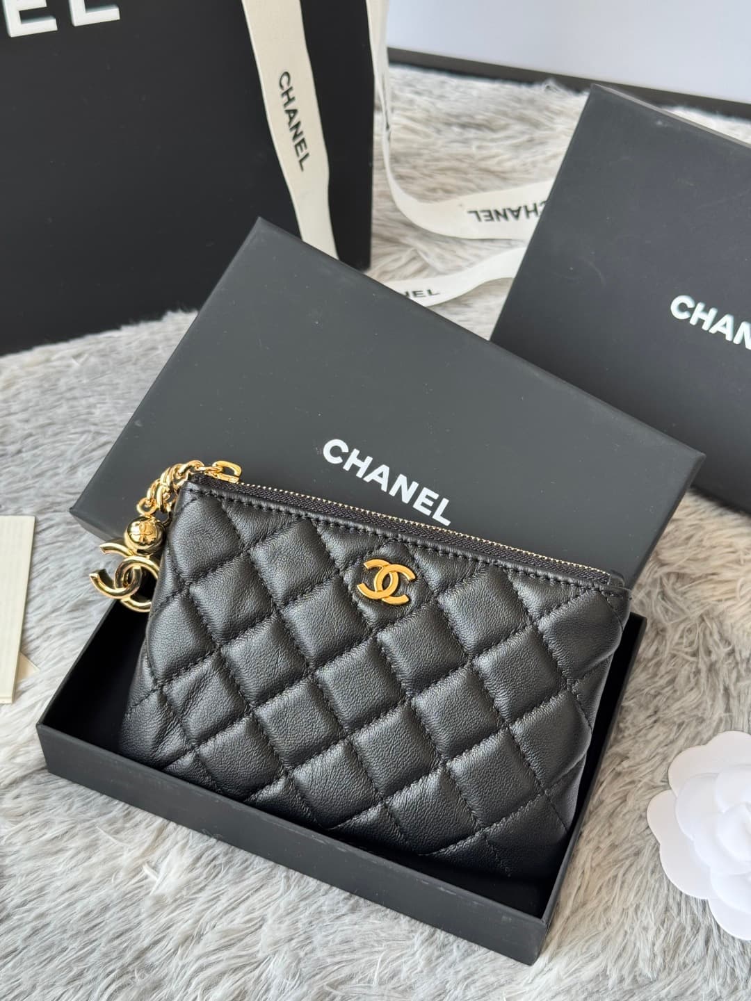 Chanel Classic Mini O-case Zipped Pouch A50168 A