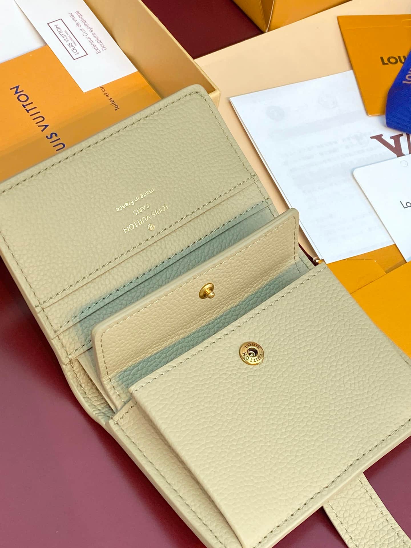 Louis Vuitton Low Key Compact Wallet Light Green Smooth calfskin M12408 High