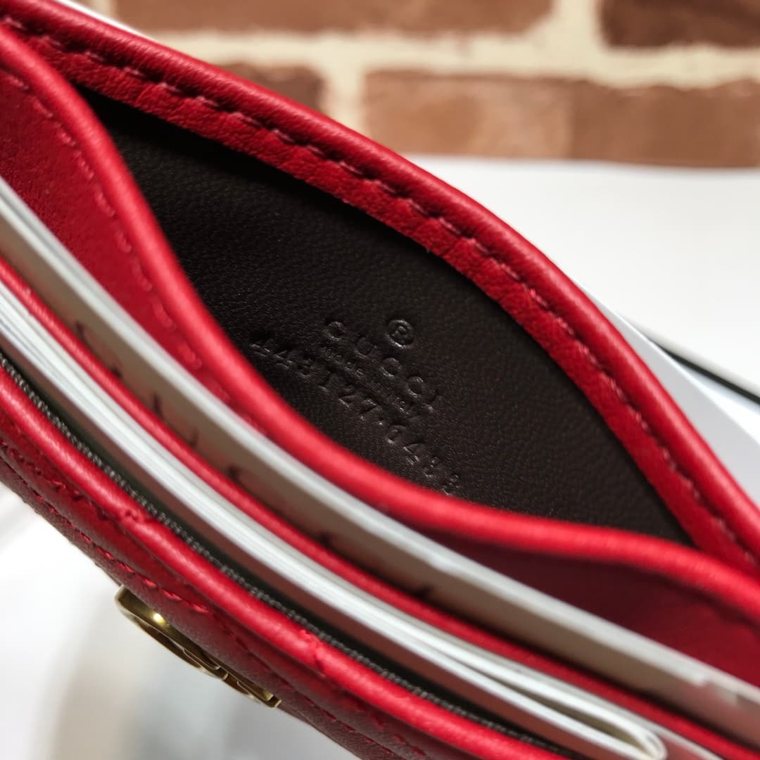 Gucci GG Marmont card case Red 443127 High
