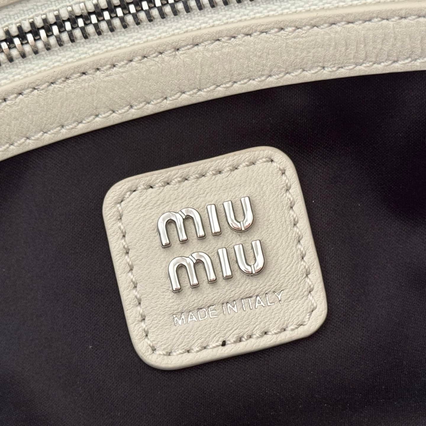 Miu Miu Arcadie bag Smooth Leather 5BA332 White TOP