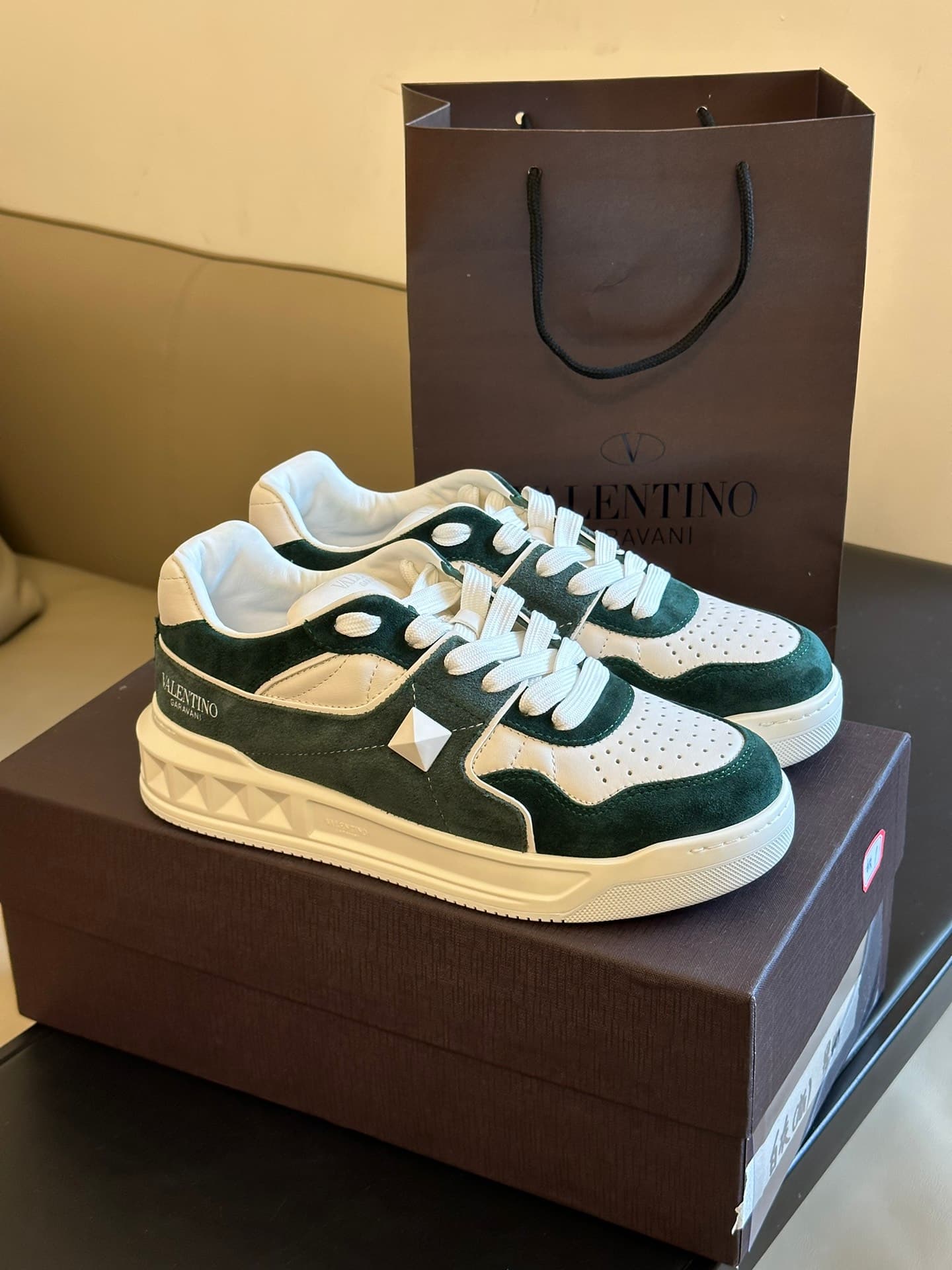Valentino Garavani One Stud XL leather sneakers Men Women