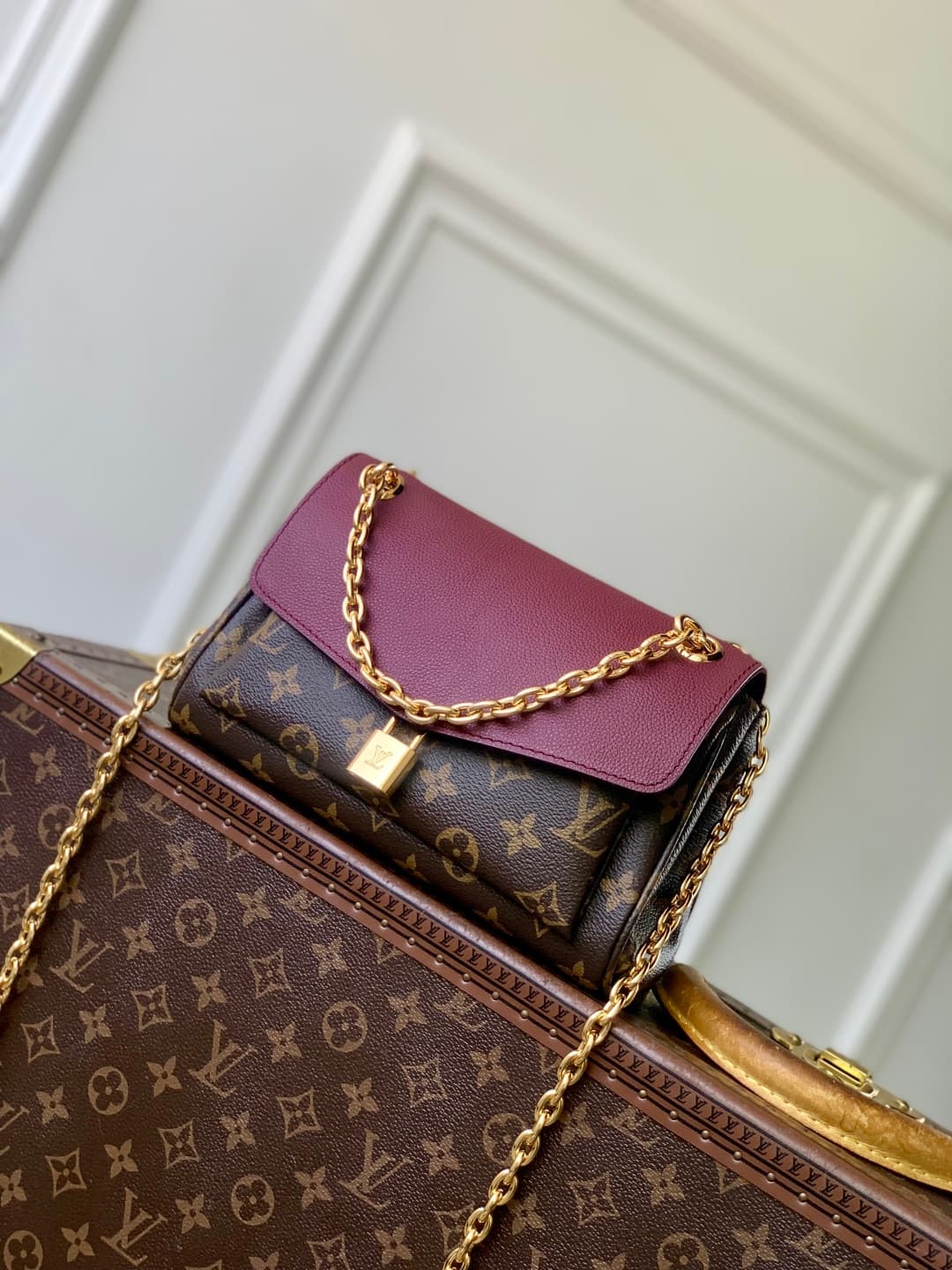 Louis Vuitton Saint Germain BB bag in Monogram canvas M27067 cherry wine High