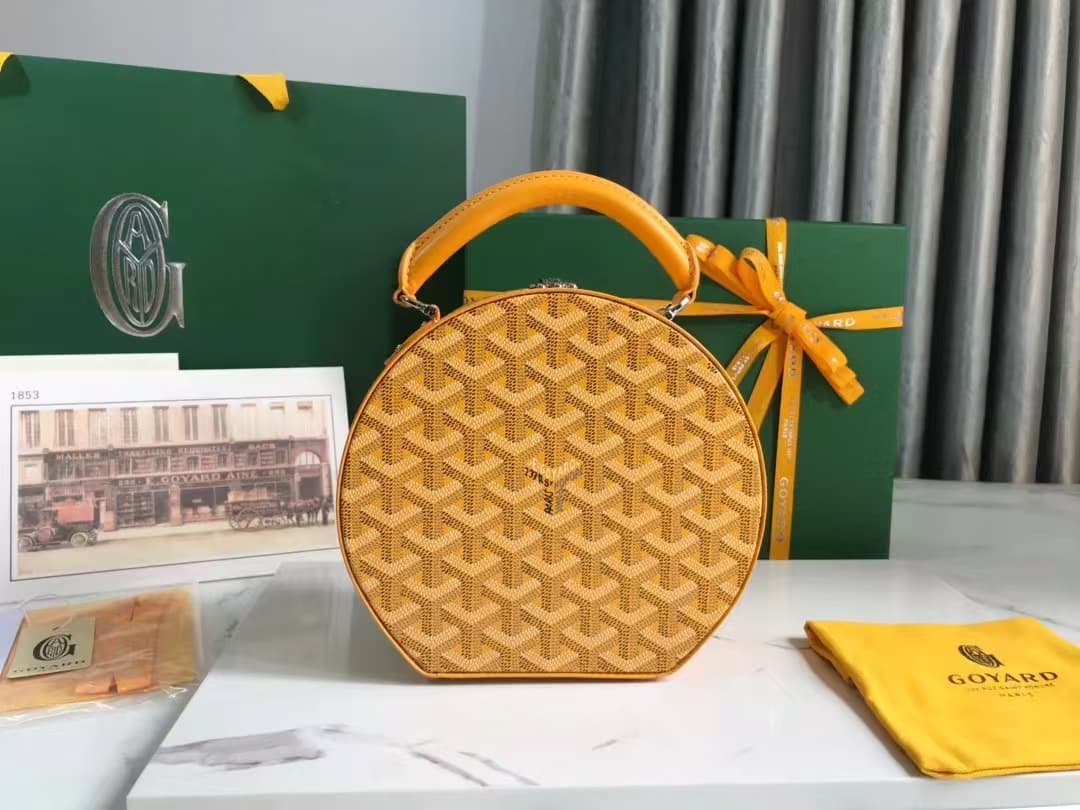 The Alto Hatbox Trunk Bag Goyardine Canvas & Cervon Calfskin High