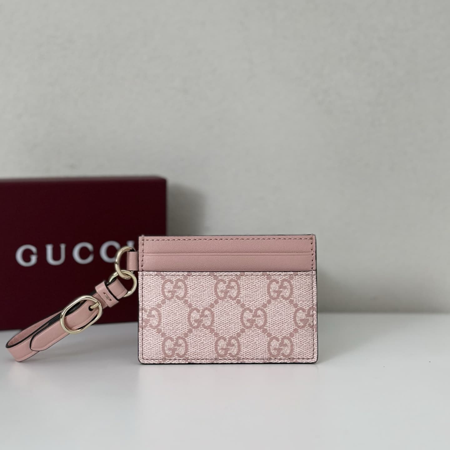 GG Emblem card case with strap 819121 High