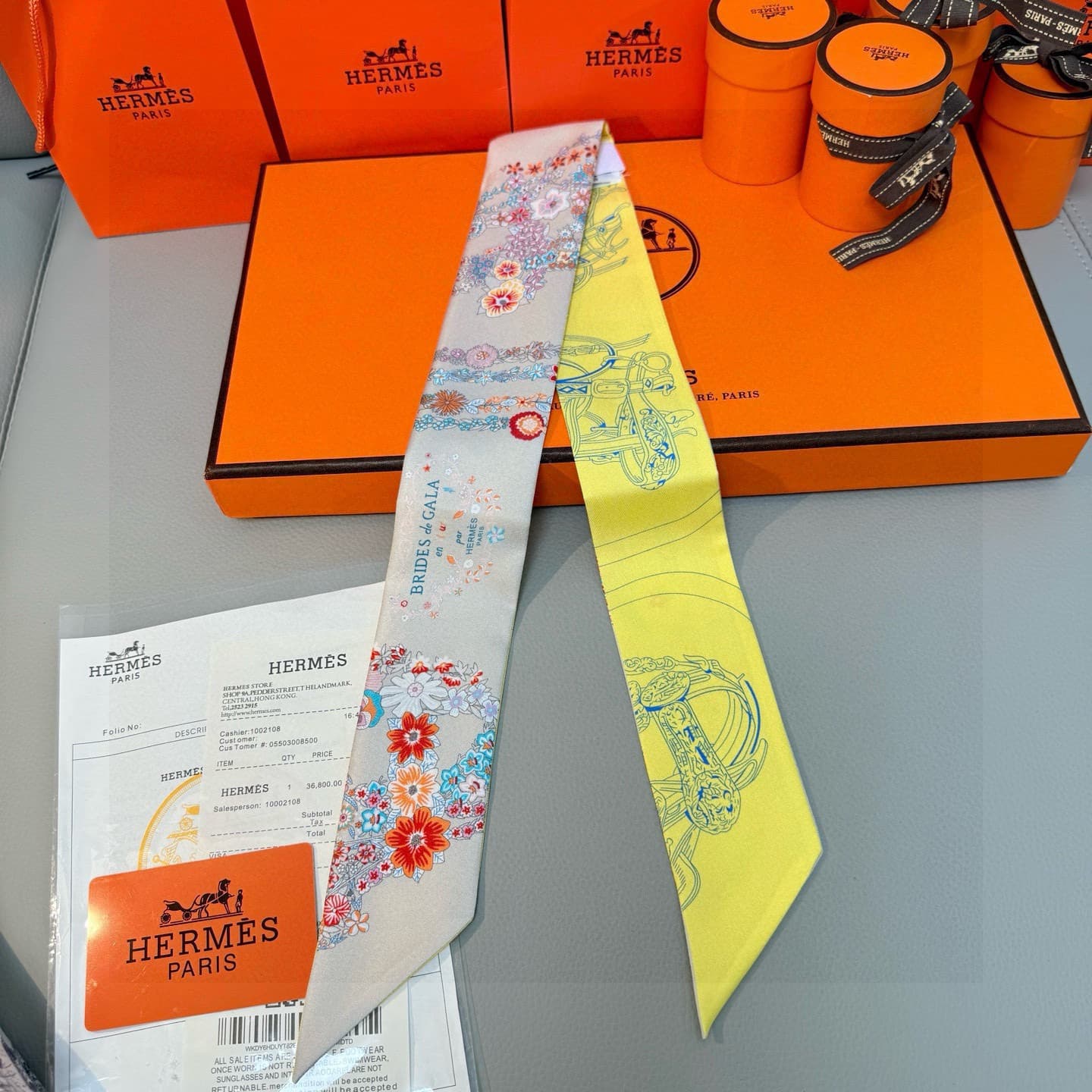 Hermès Brides de Gala en Fleurs Twilly